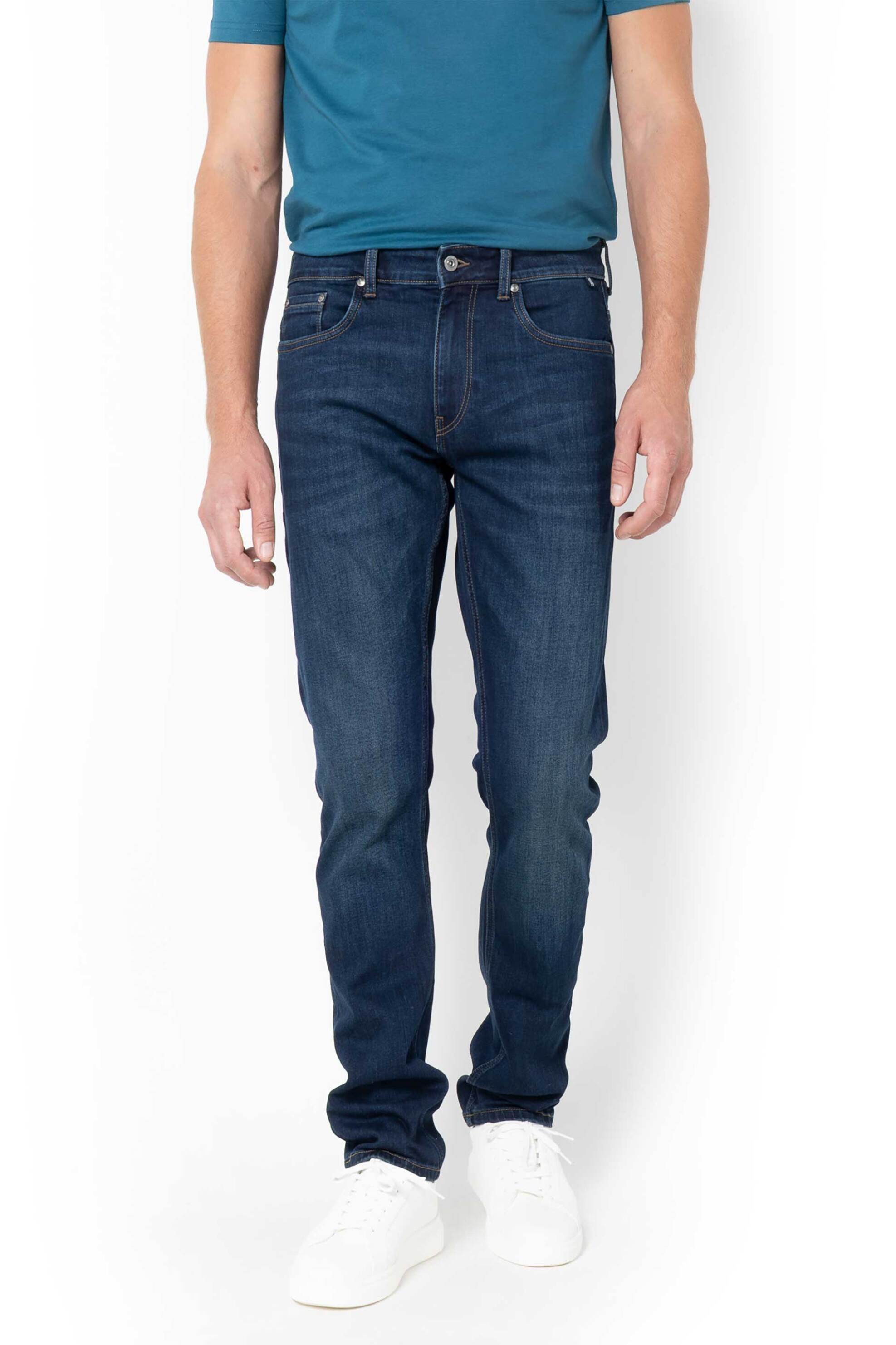 NAUTICA Nautica ανδρικό τζιν παντελόνι πεντάτσεπο Straight Fit - 3A06-9 Denim Blue Σκούρο