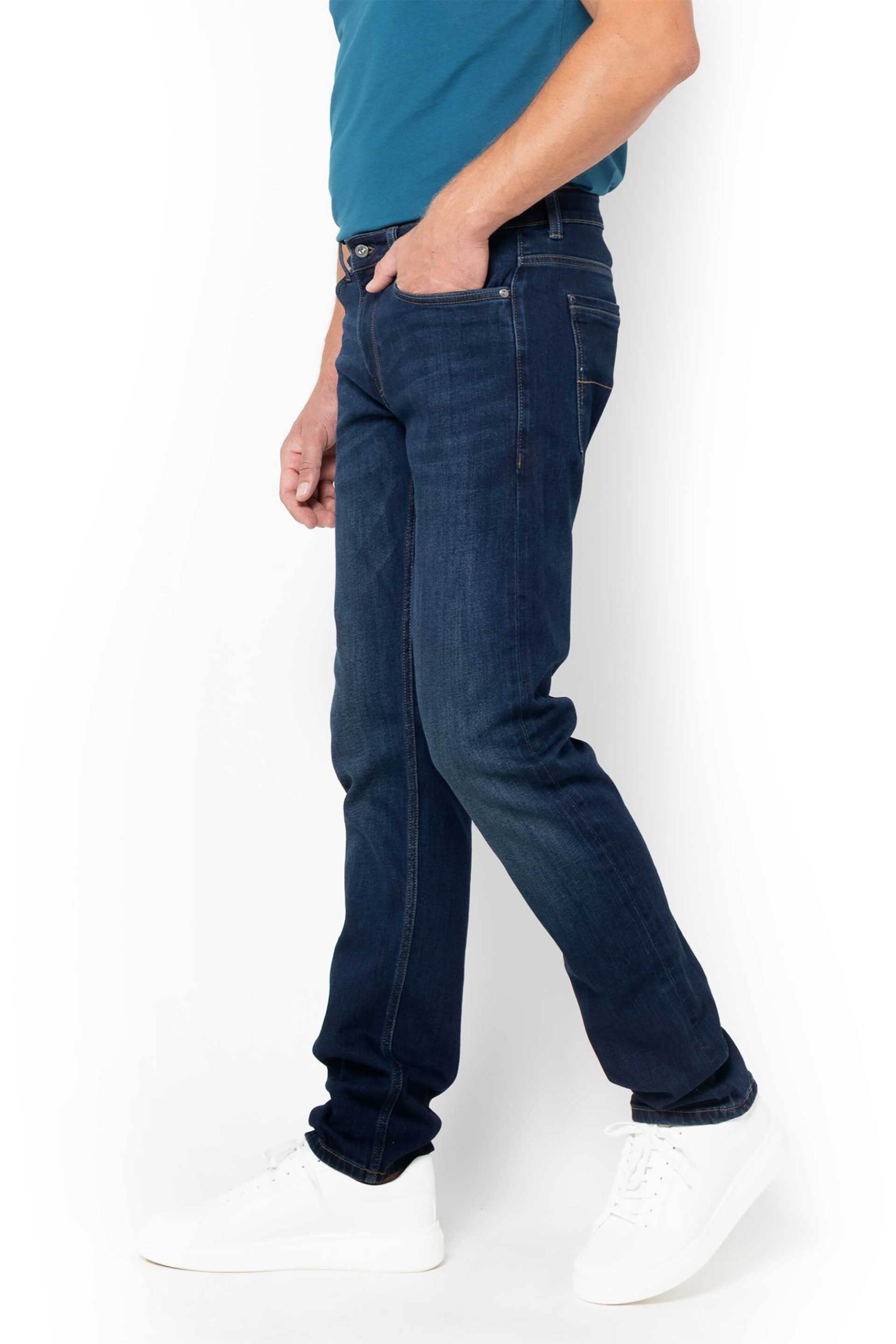Nautica ανδρικό τζιν παντελόνι πεντάτσεπο Straight Fit - 3A06-9 Denim Blue Σκούρο φωτογραφία