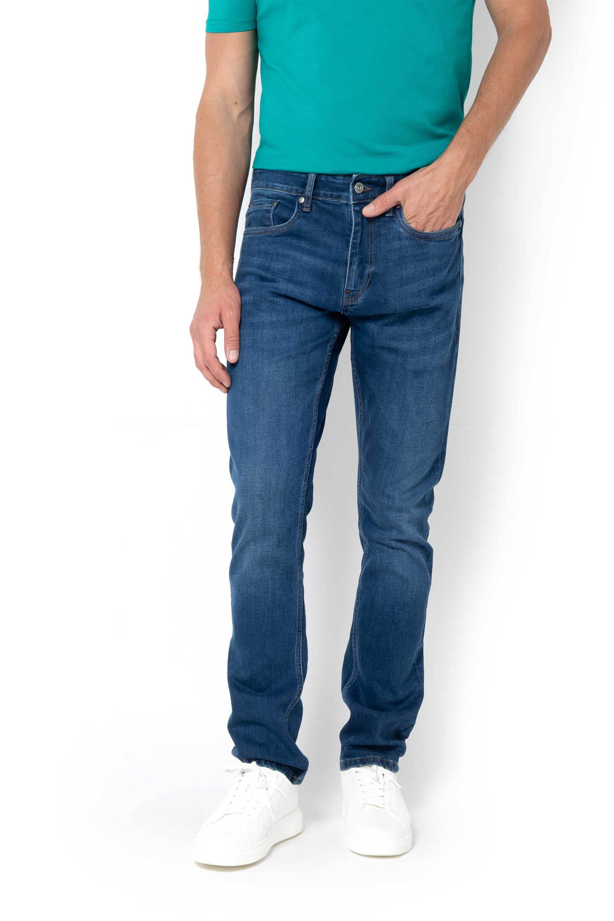 NAUTICA Nautica ανδρικό τζιν παντελόνι πεντάτσεπο Straight Fit - 3A07-9 Denim Blue