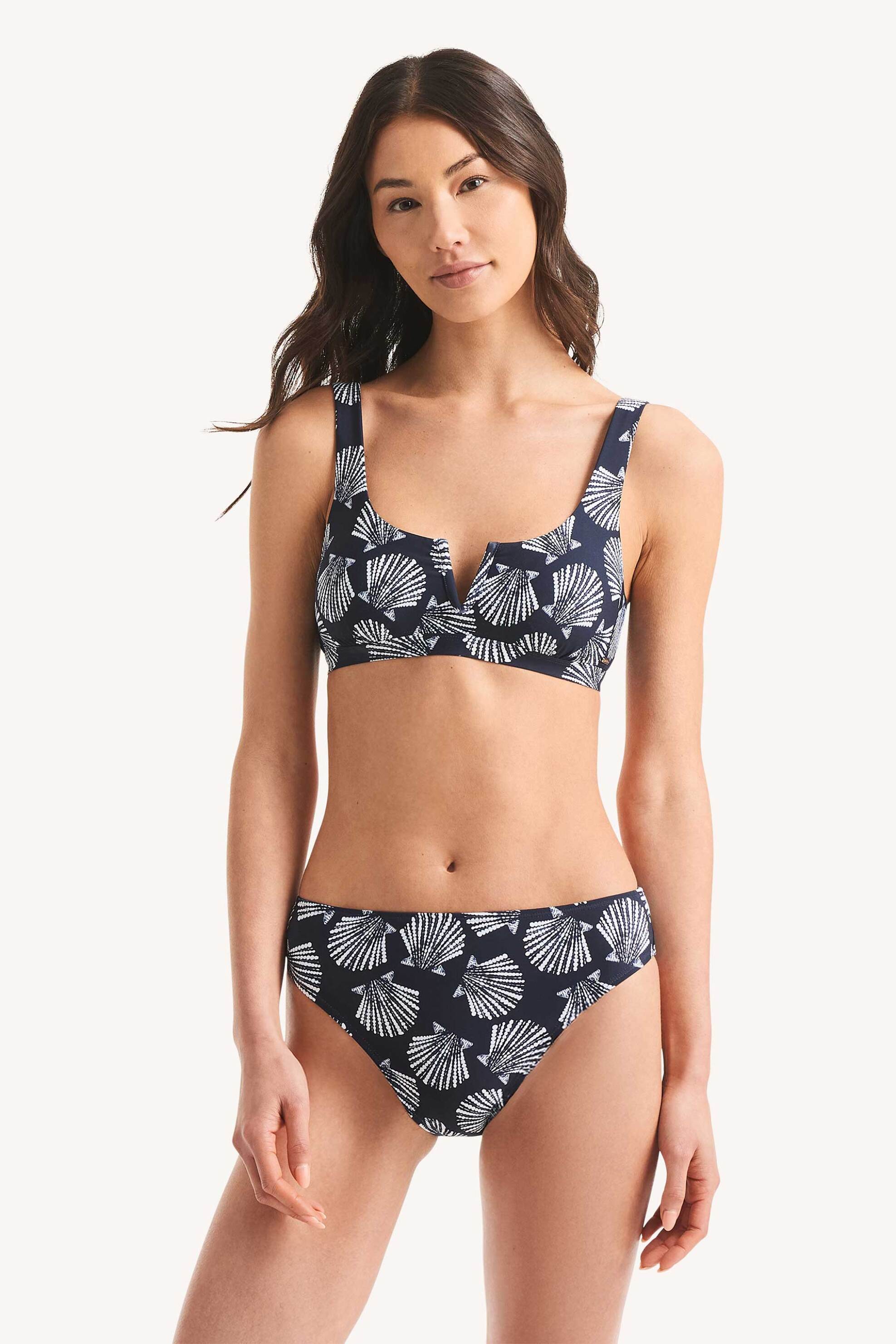 Nautica γυναικείο μαγιό μπικίνι τοπ με με all-over seashell print - 402006910 Μπλε Σκούρο