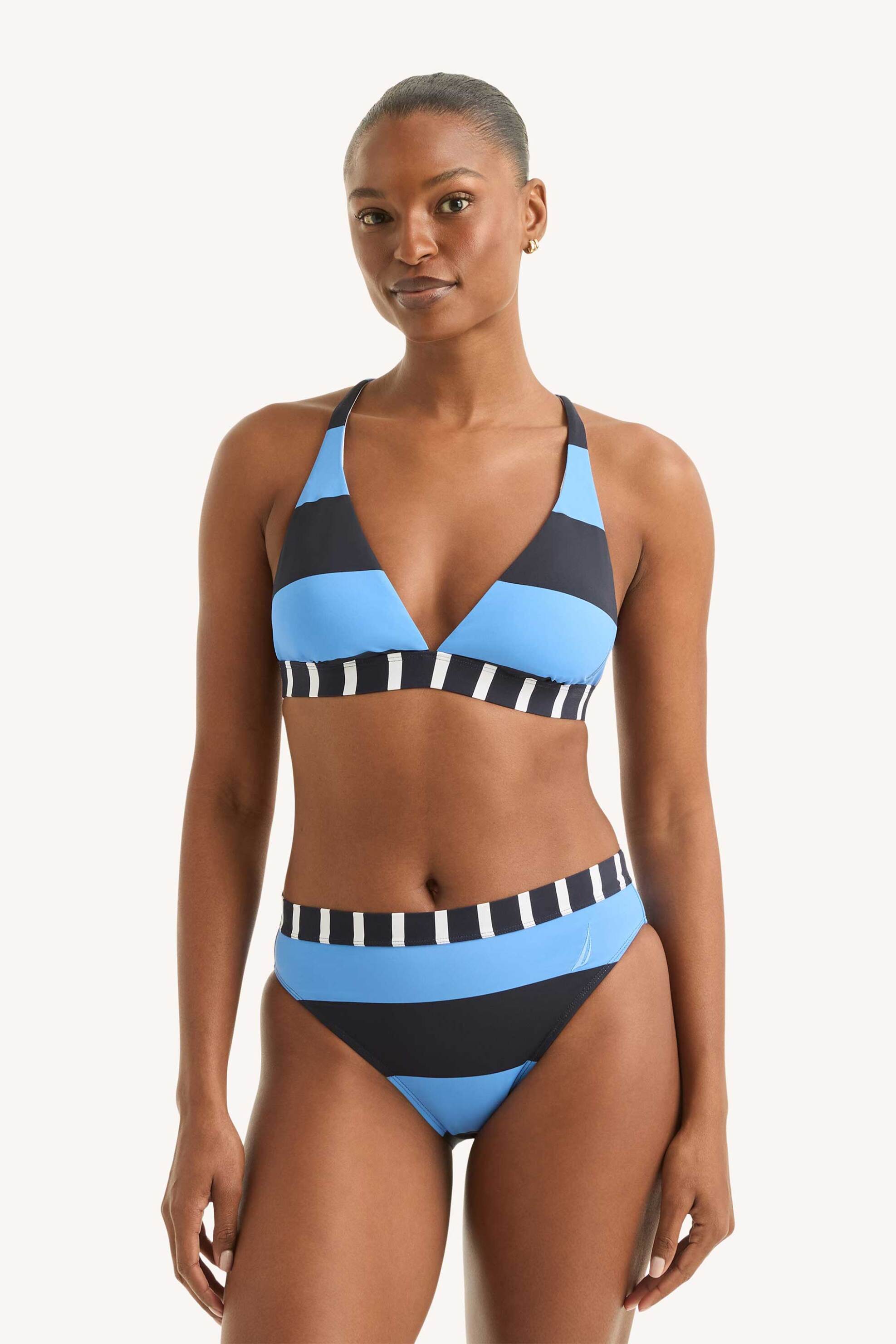 Nautica γυναικείο μαγιό μπικίνι τοπ triangle με ριγέ σχέδιο - 402009137 Μπλε