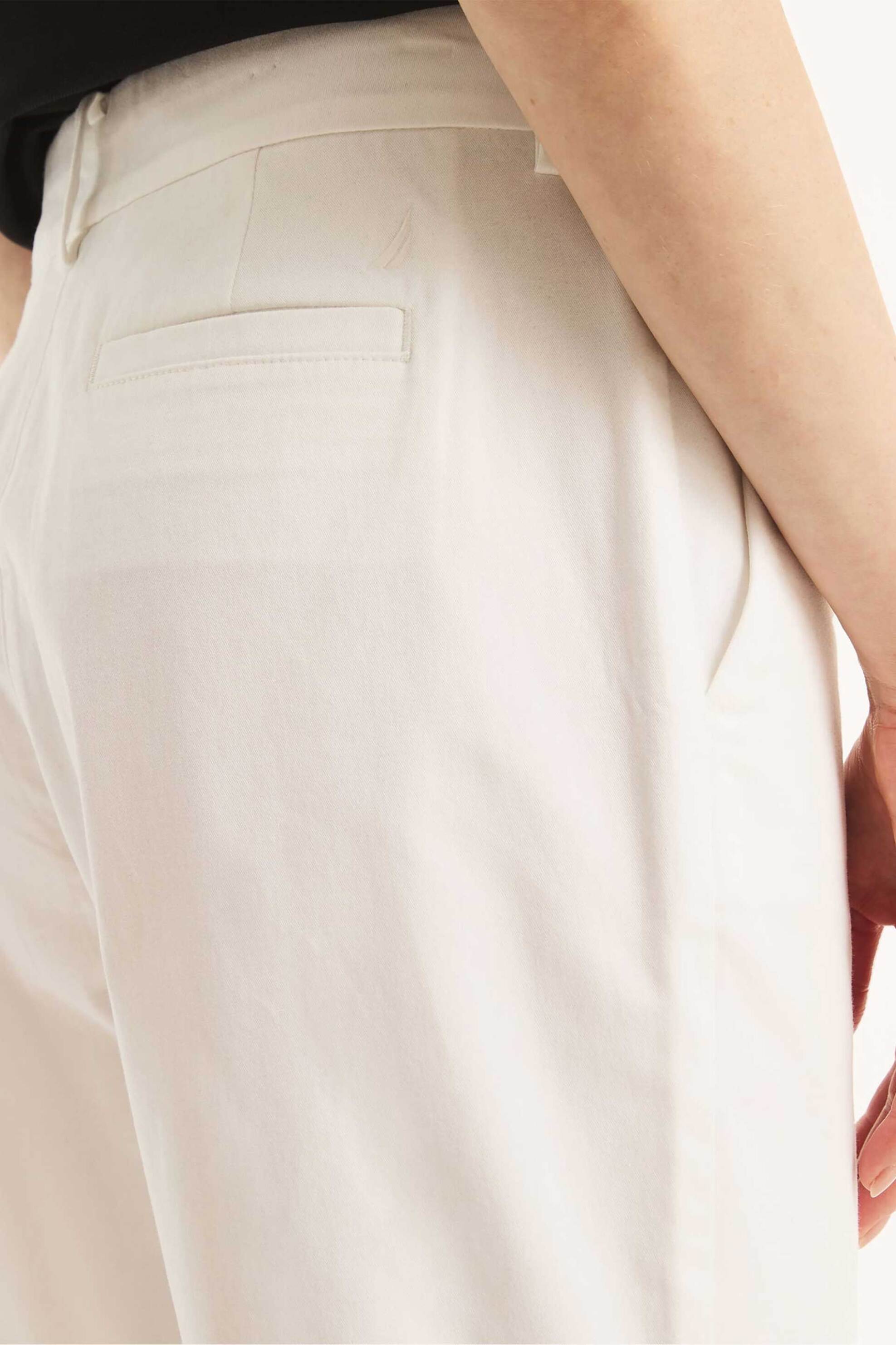 Nautica Γυναικεία Βερμούδα Chino Classic Fit - 45B702 Λευκό