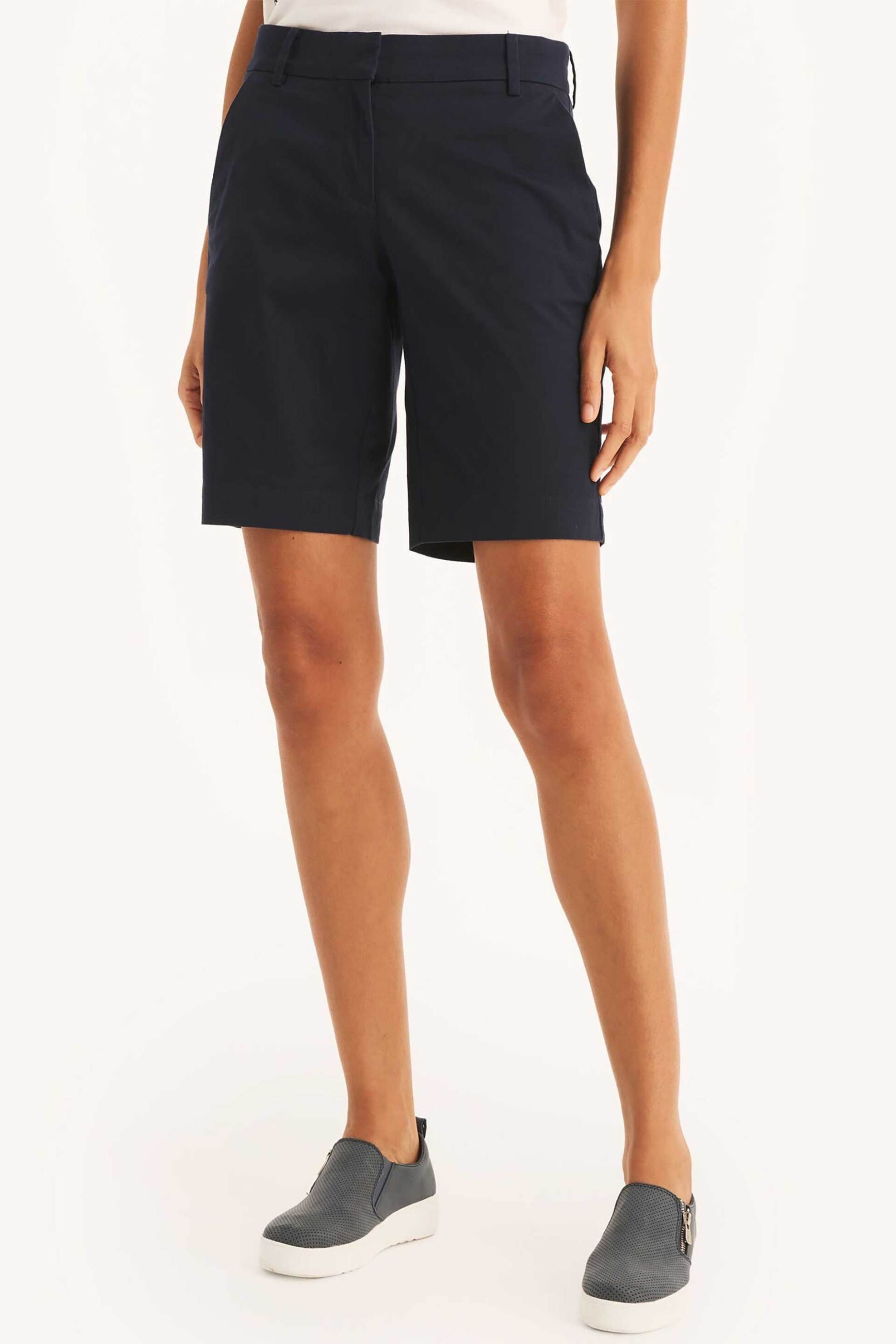 Nautica γυναικεία βερμούδα chino Classic Fit - 45B702 Μπλε Σκούρο
