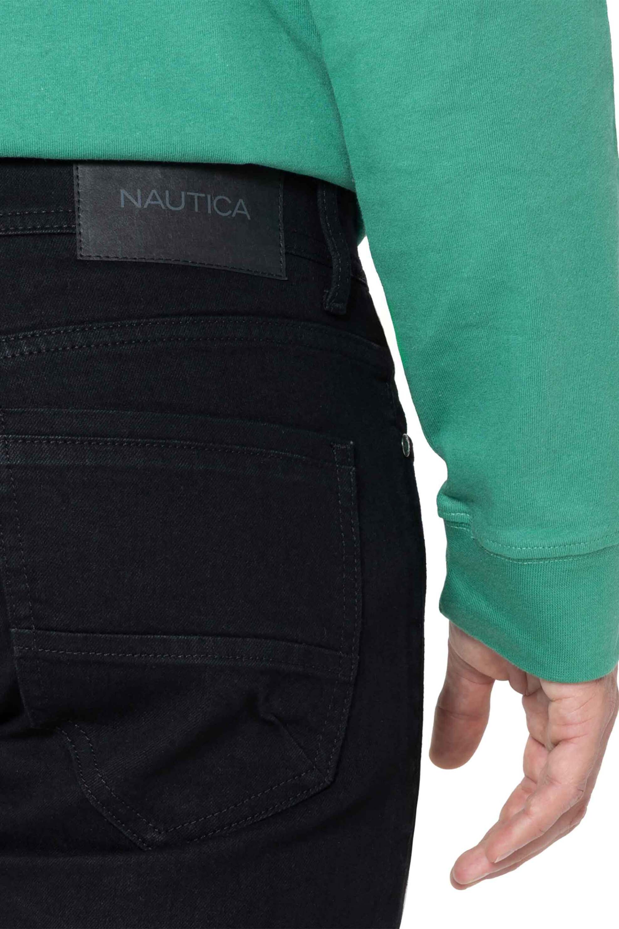 Nautica Ανδρικό Τζιν Παντελόνι Πεντάτσεπο Straight Fit - 5P7900 Μαύρο