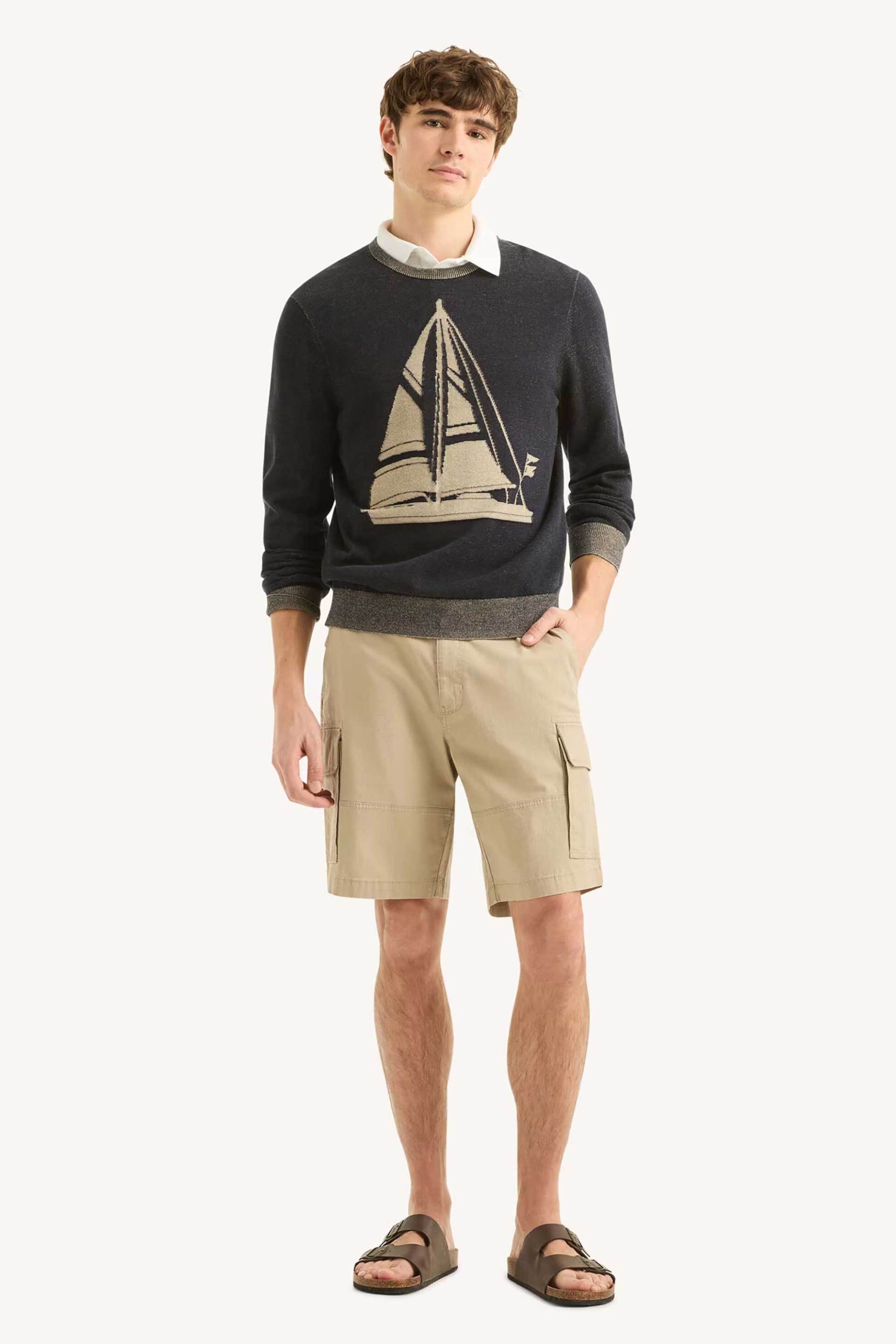 Nautica ανδρική βερμούδα cargo Classic Fit - BR6509 Μπεζ