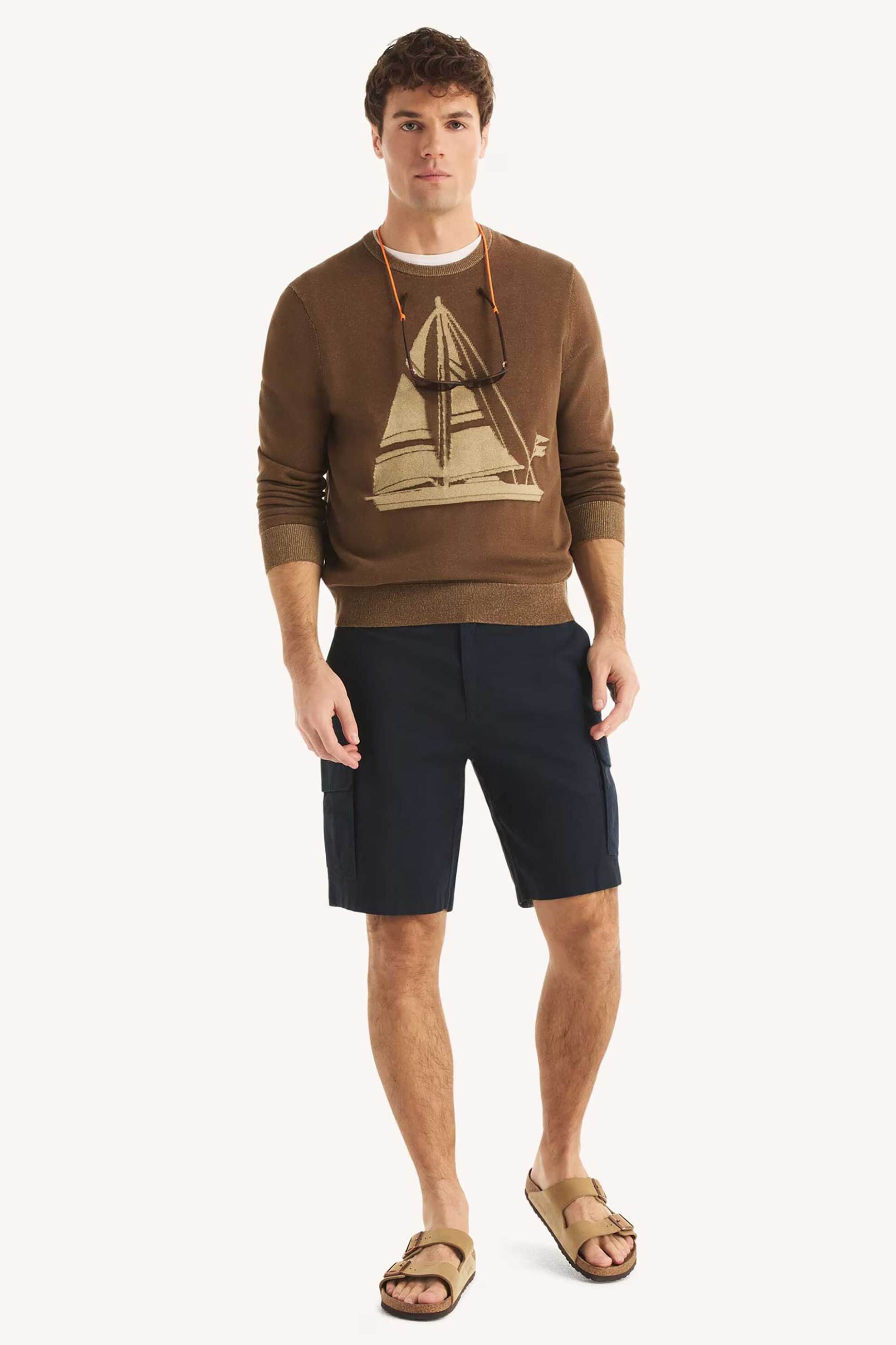 Nautica ανδρική βερμούδα cargo Classic Fit - BR6509 Μπλε Σκούρο
