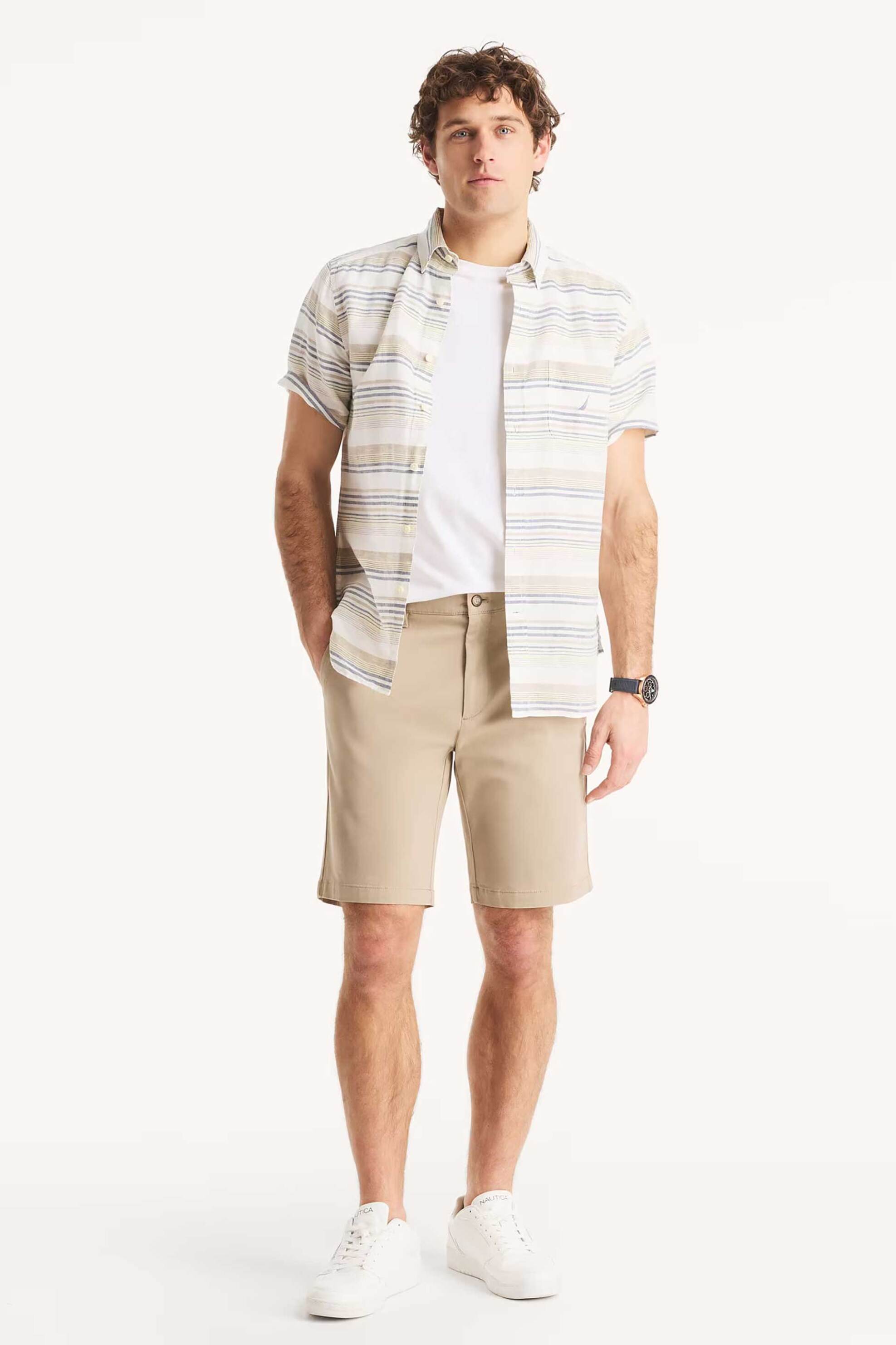 Nautica ανδρική βερμούδα chino Classic Fit - BR9102 Μπεζ