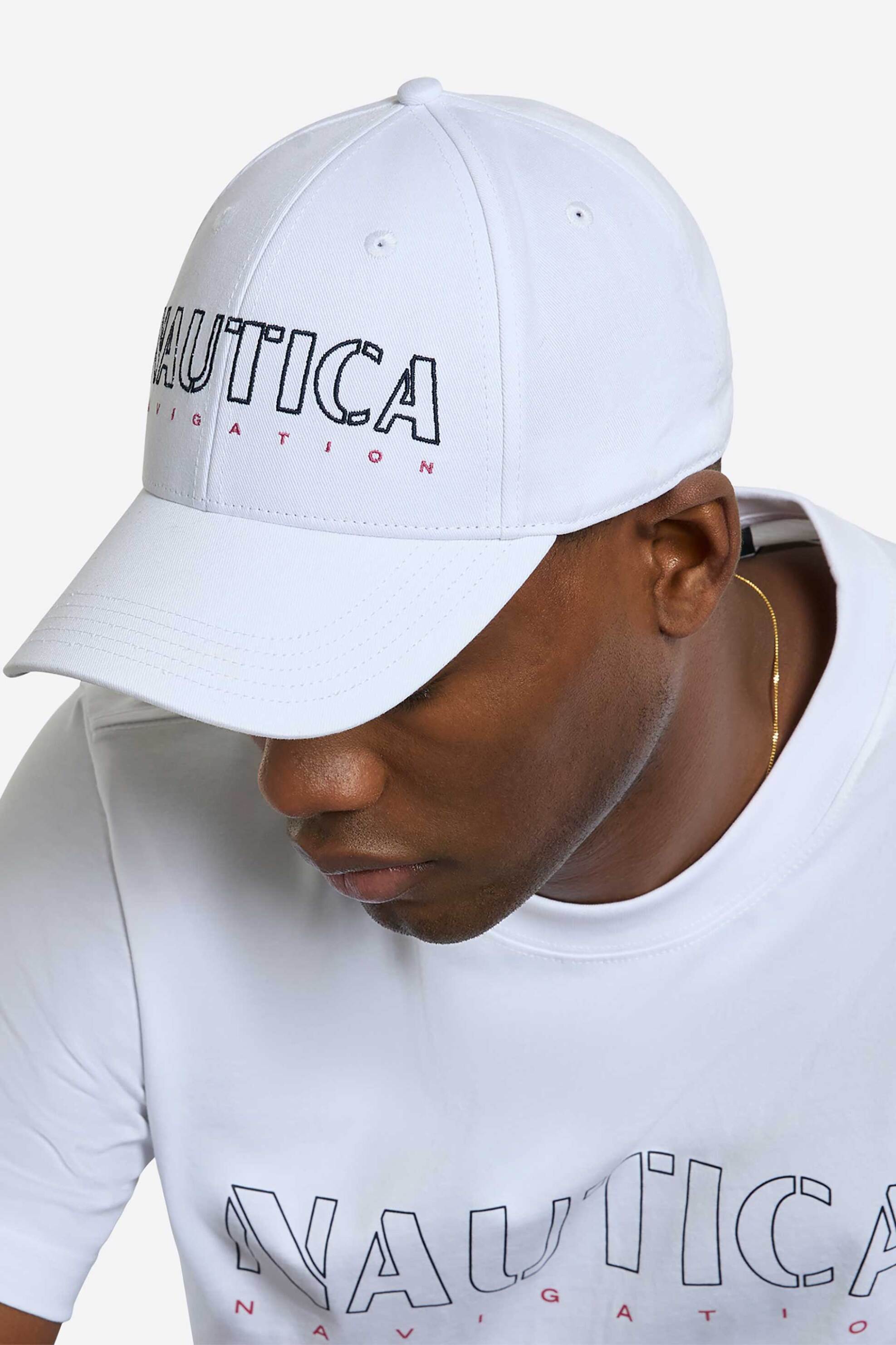 Nautica ανδρικό καπέλο jockey με λογότυπο "Alpine" - N1AR3096 Λευκό φωτογραφία