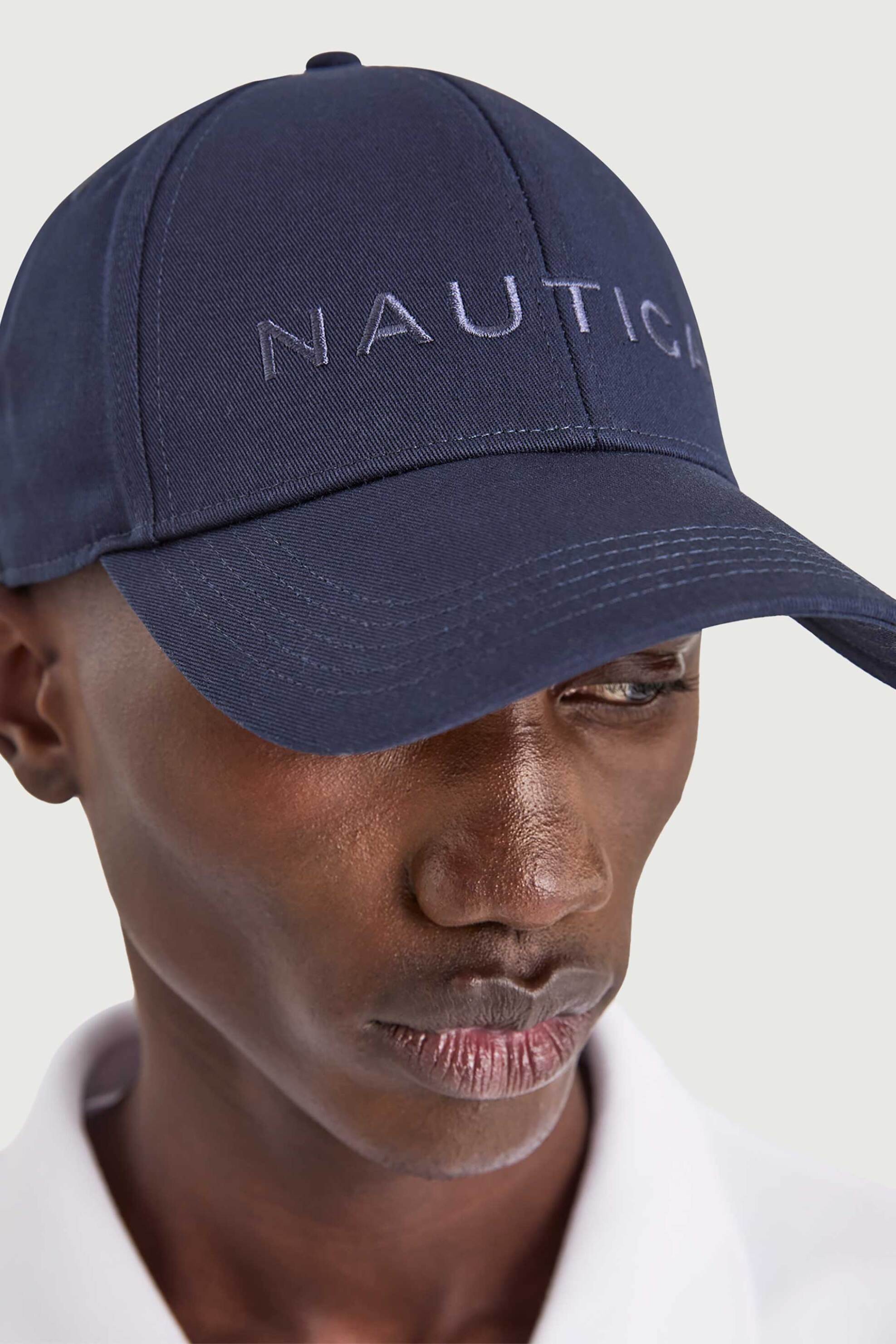 Nautica ανδρικό καπέλο jockey με κεντημένο λογότυπο - N1AV4036 Μπλε Σκούρο φωτογραφία