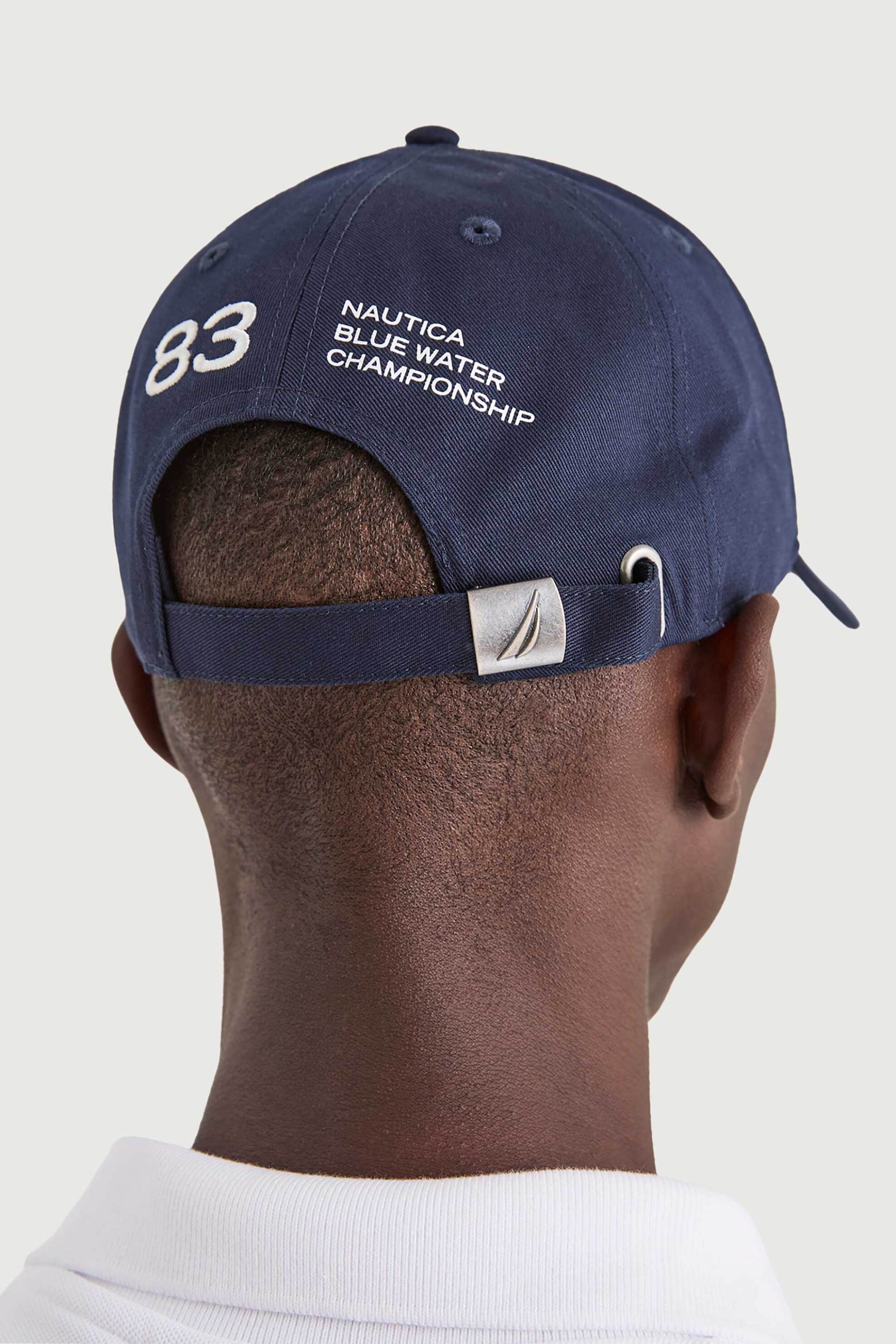 Nautica ανδρικό καπέλο jockey με κεντημένο λογότυπο - N1AV4036 Μπλε Σκούρο φωτογραφία