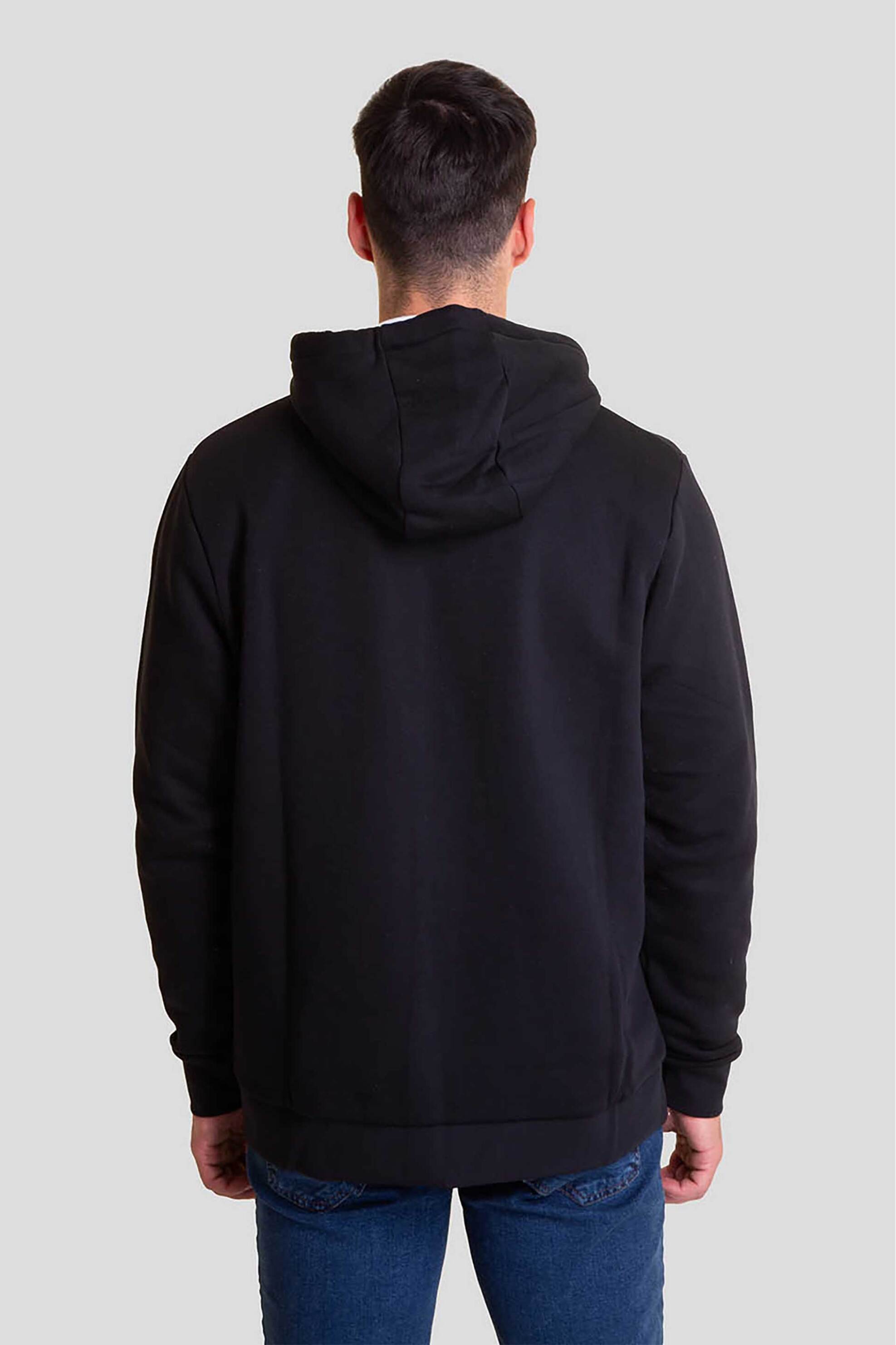 Nautica ανδρική ζακέτα φούτερ με κουκούλα και κεντημένο λογότυπο - N1K01888 Μαύρο φωτογραφία