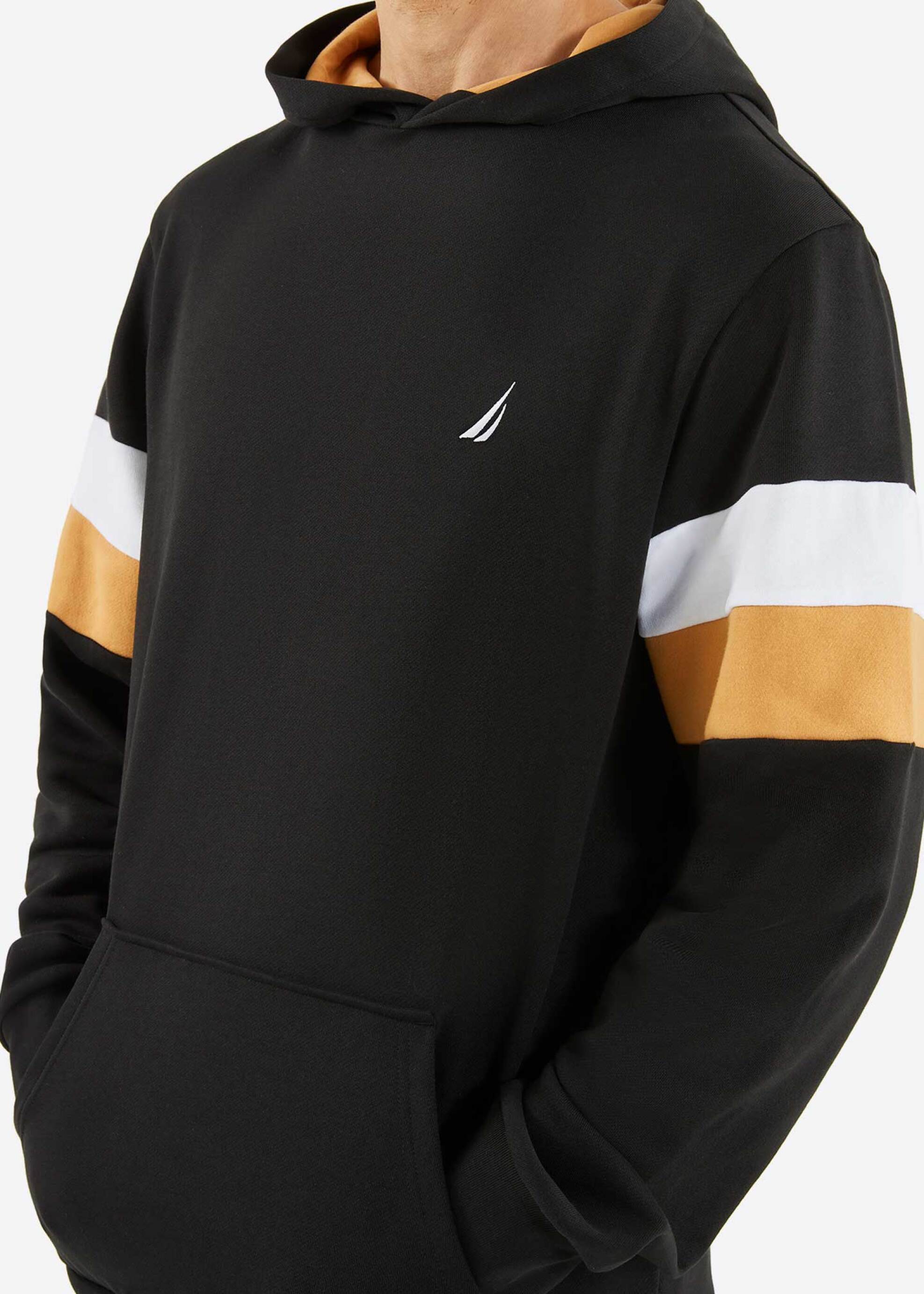 Nautica ανδρική μπλούζα φούτερ με κουκούλα και contrast λεπτομέρειες - N1P02314 Μαύρο φωτογραφία