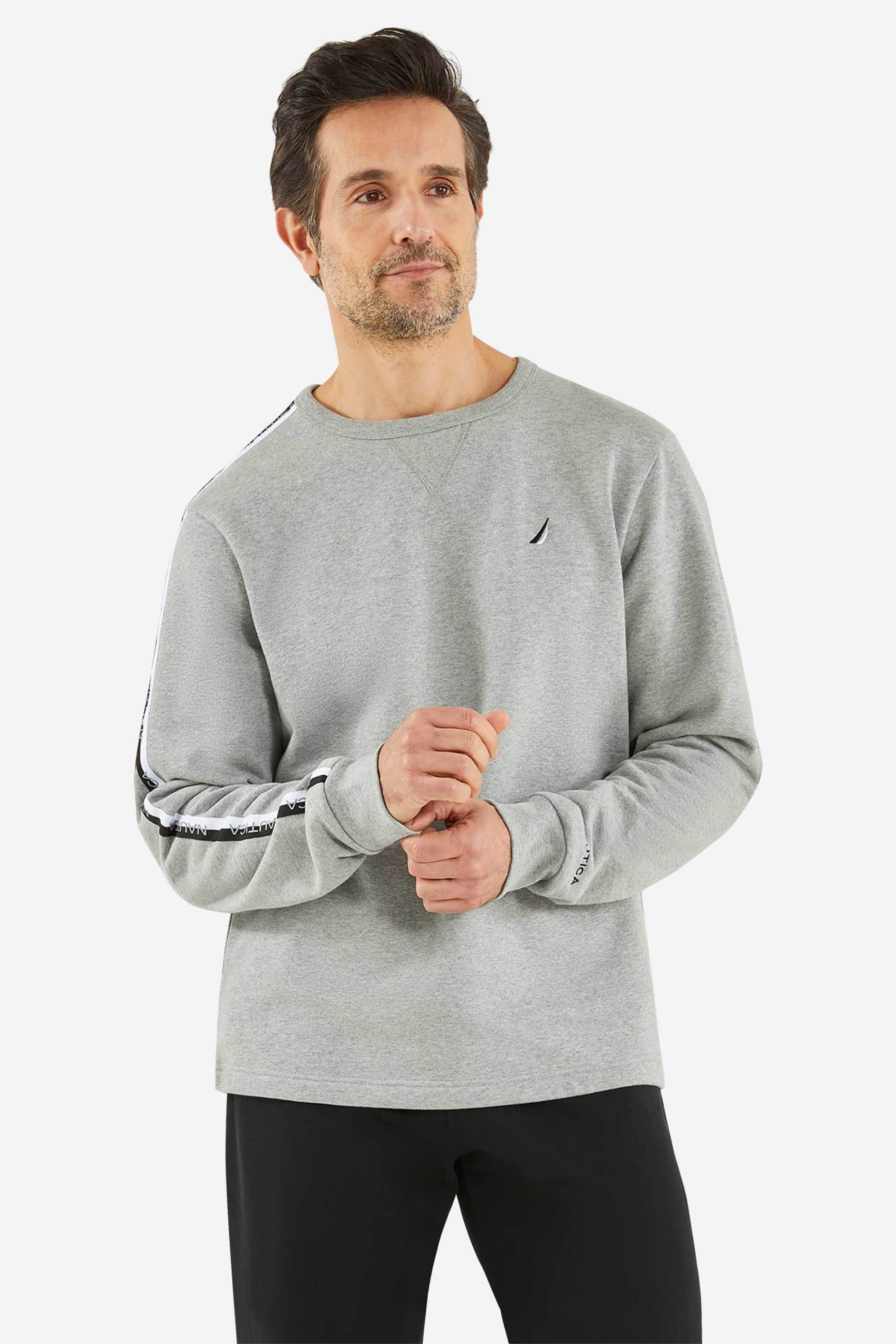 NAUTICA Nautica ανδρική μπλούζα φούτερ με logo tape - N1P02321 Γκρι