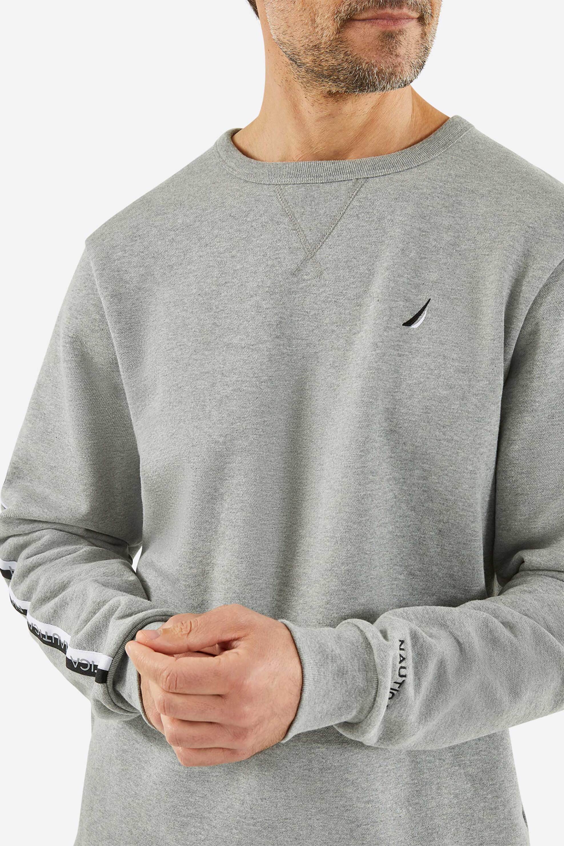 Nautica ανδρική μπλούζα φούτερ με logo tape - N1P02321 Γκρι φωτογραφία