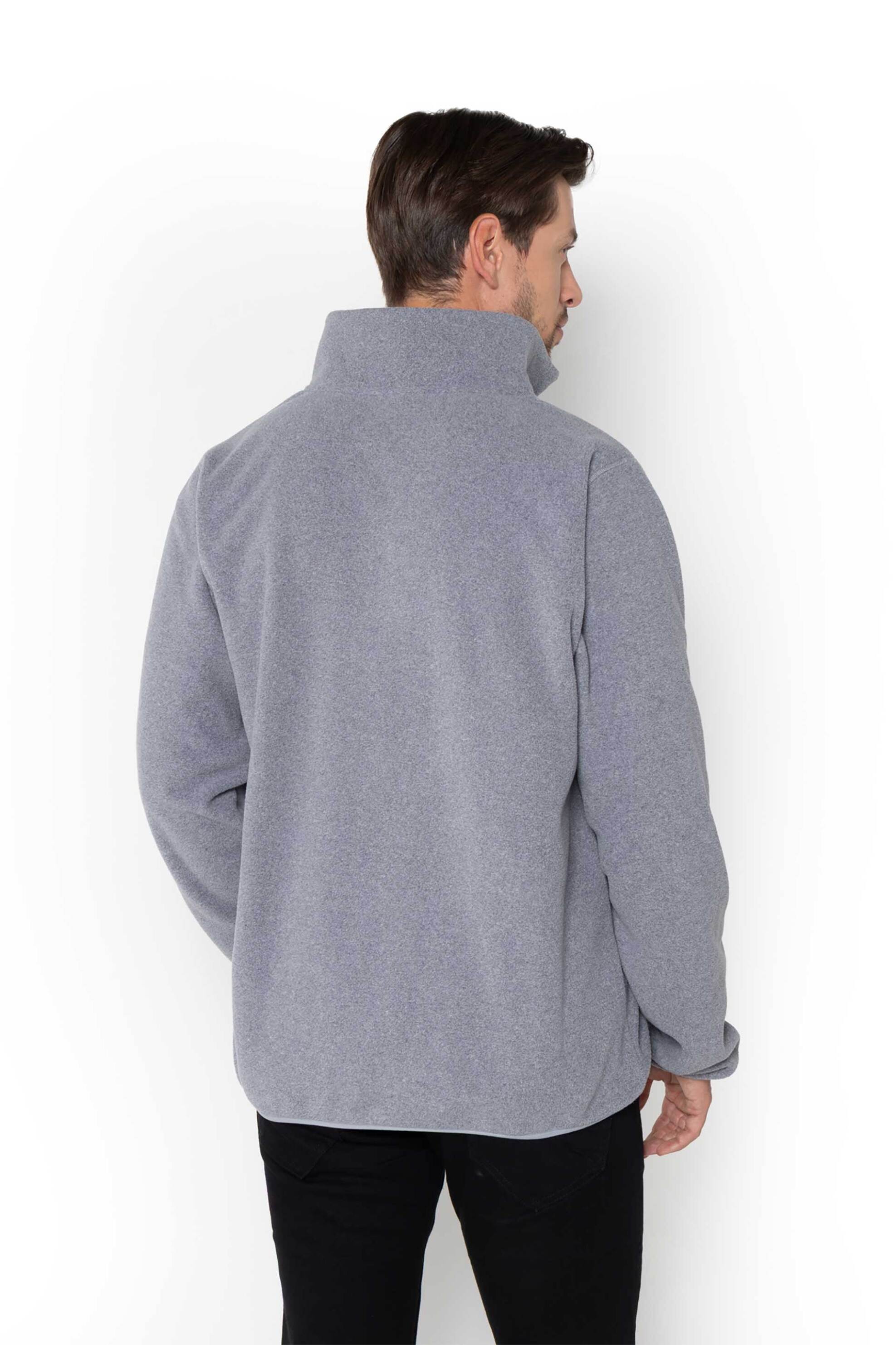 Nautica ανδρική μπλούζα φούτερ με ψηλό λαιμό και κεντημένο λογότυπο - N1Q03263 Γκρι φωτογραφία