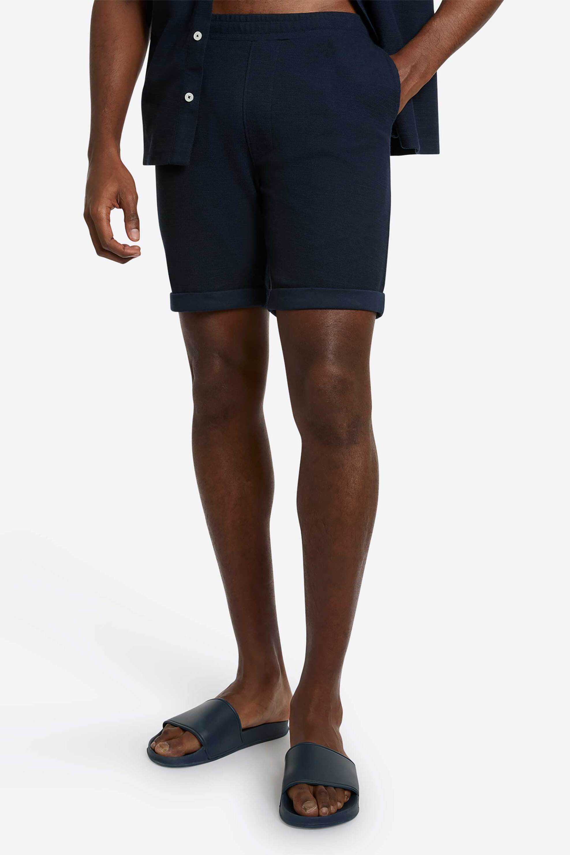 Nautica ανδρική βερμούδα structured με ελαστική μέση και κεντημένο λογότυπο "Cappella" - N1R02930 Μπλε Σκούρο φωτογραφία