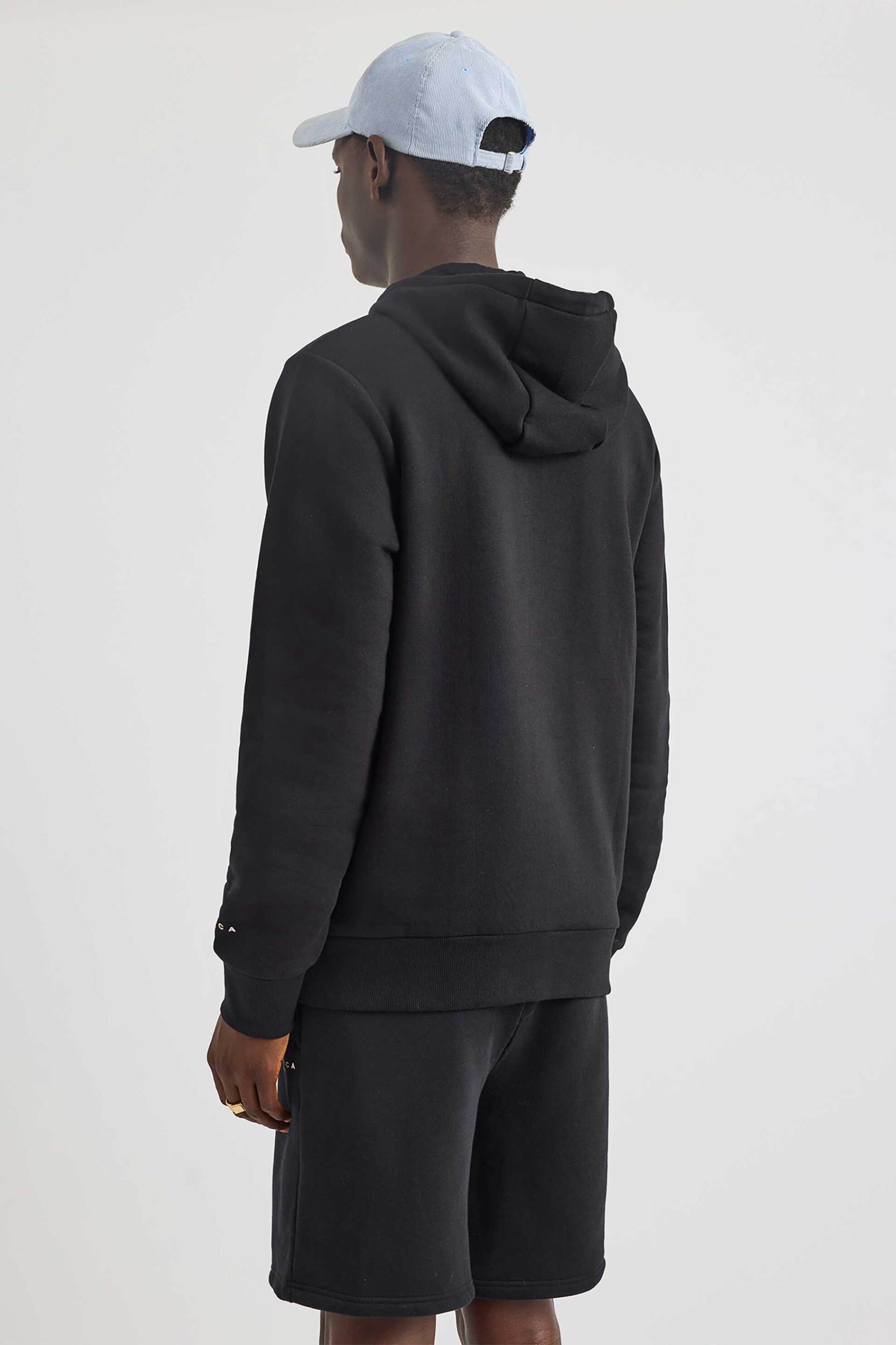 Nautica ανδρική μπλούζα φούτερ με κουκούλα και contrast λεπτομέρειες - N1S03470 Μαύρο φωτογραφία