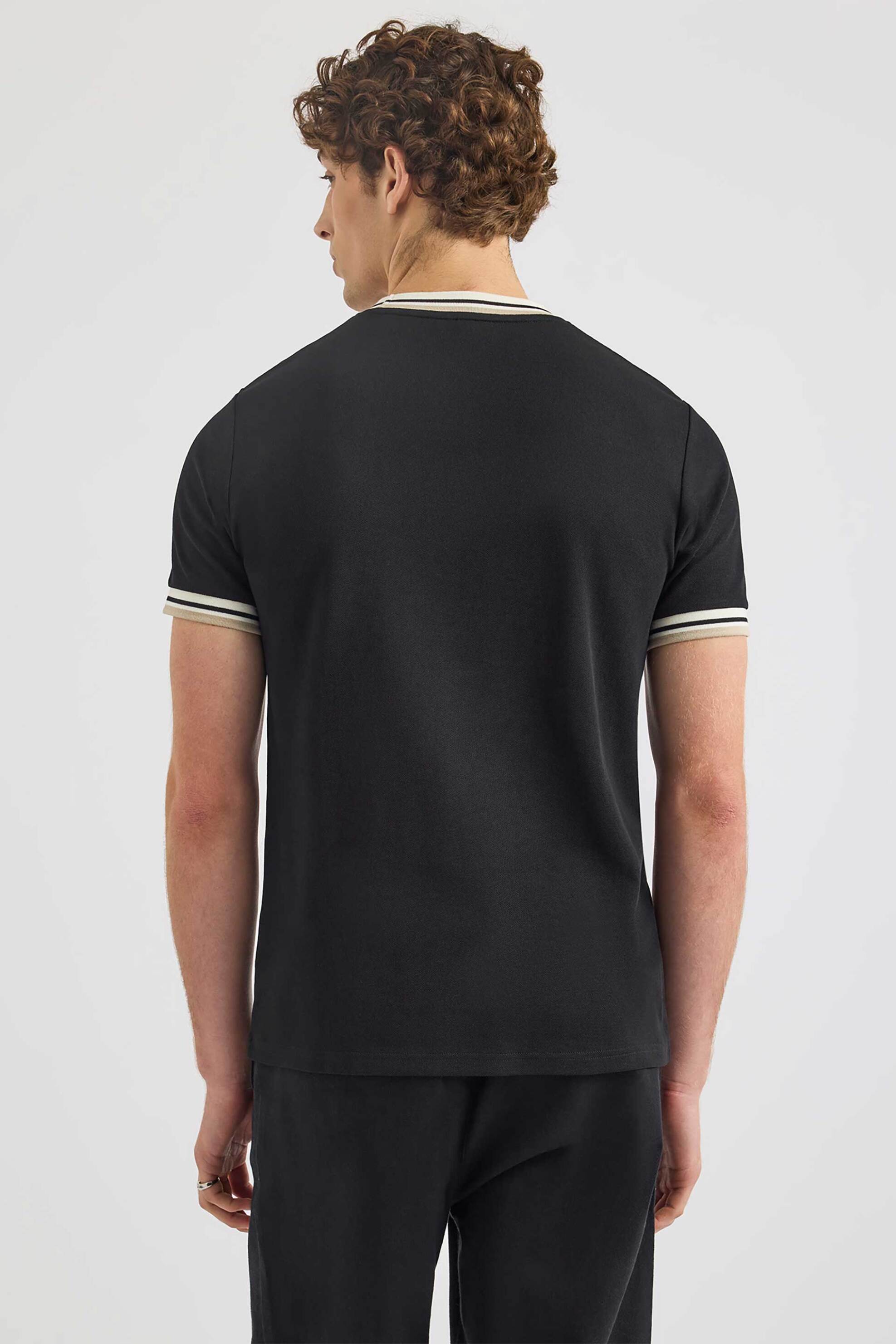 Nautica ανδρικό T-shirt με λογότυπο "Seaton" - N1S03473 Μαύρο φωτογραφία