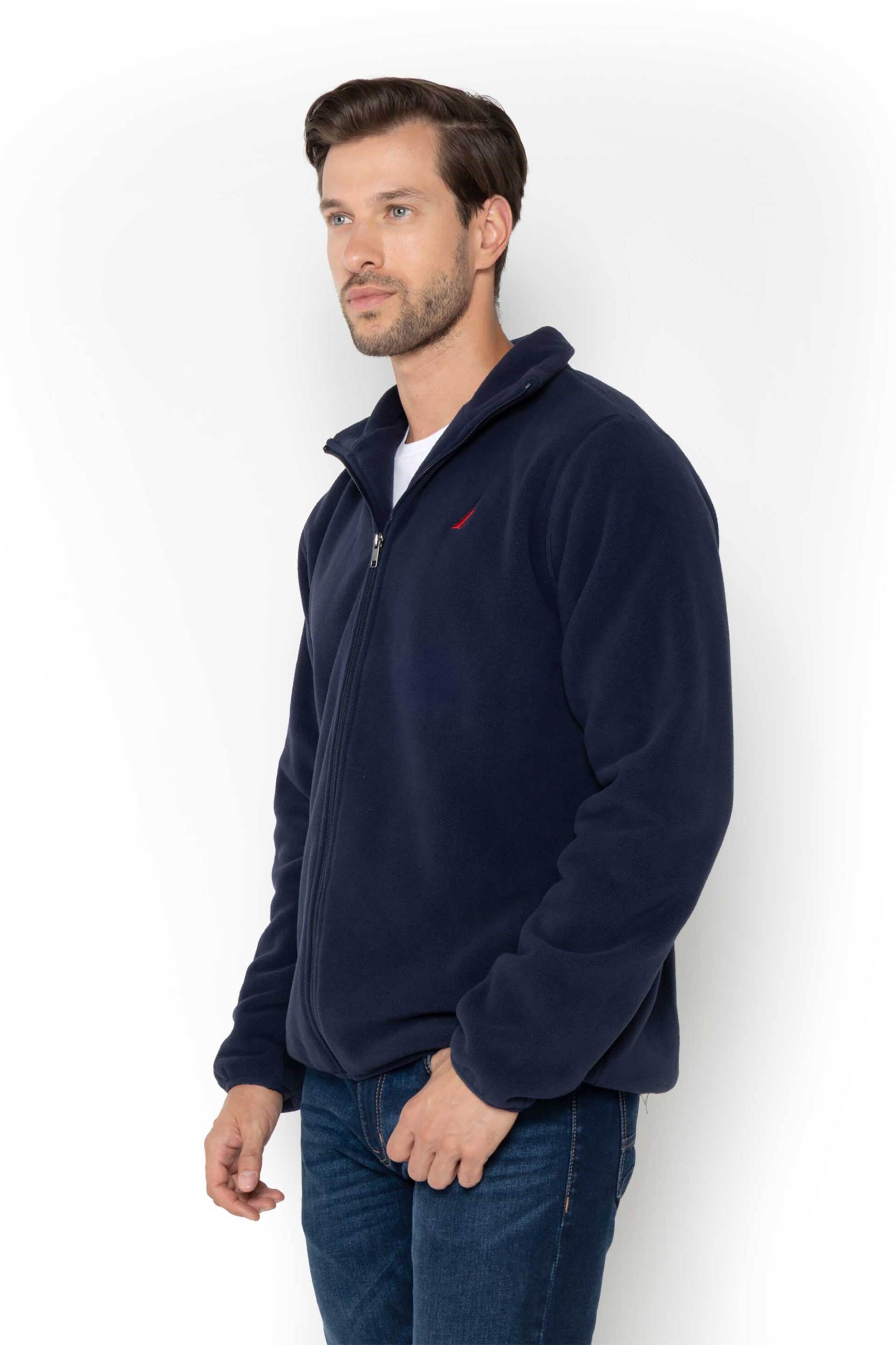 Nautica ανδρική ζακέτα φούτερ με κεντημένο λογότυπο - N1T04170 Μπλε Σκούρο φωτογραφία