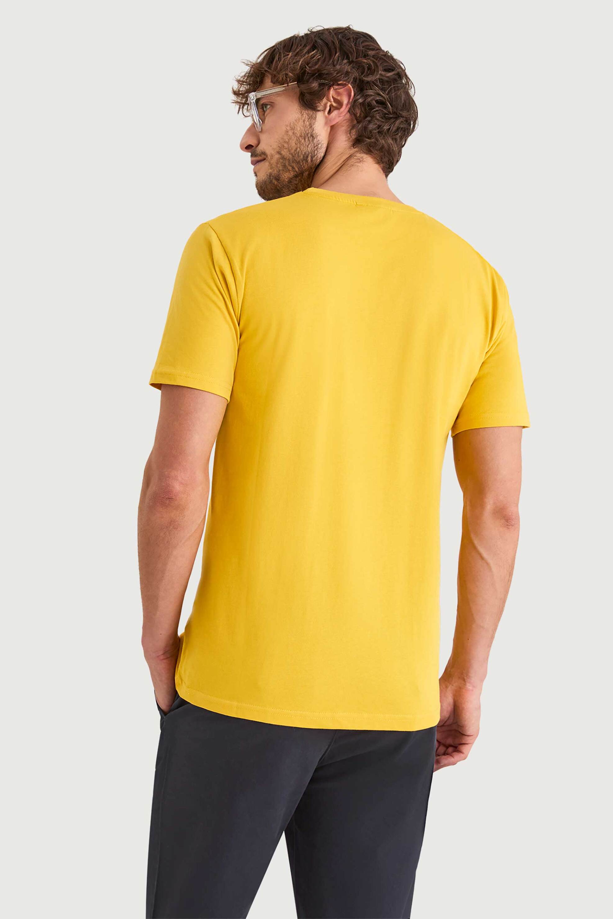 Nautica Ανδρικό T-Shirt με Λογότυπο Sirena - N1V03945 Κίτρινο