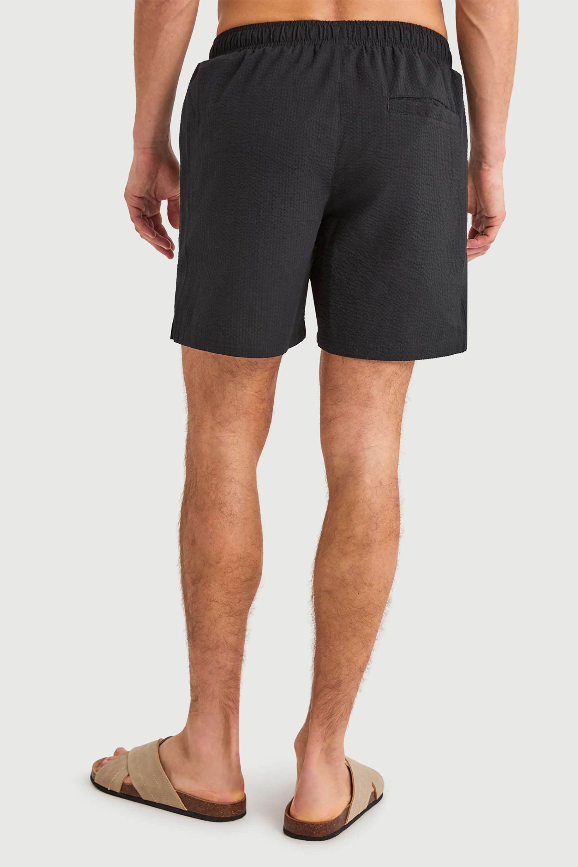 Nautica Ανδρικό Μαγιό Σορτς Textured με Κεντημένο Λογότυπο Brisa - N1V03966 Μαύρο