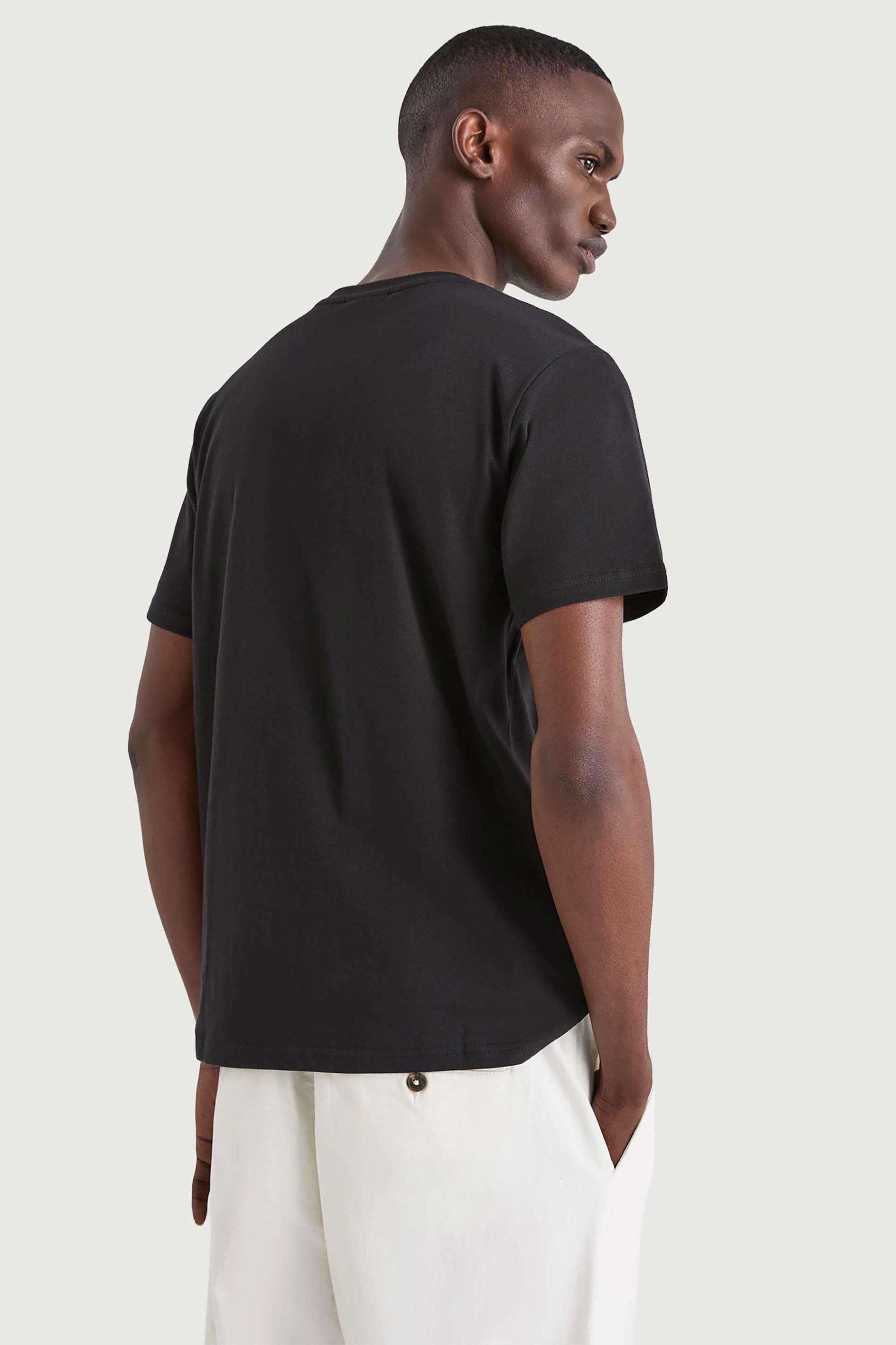 Nautica Ανδρικό T-Shirt με Print Και Λογότυπο Regular Fit Tierra - N1V03974 Μαύρο