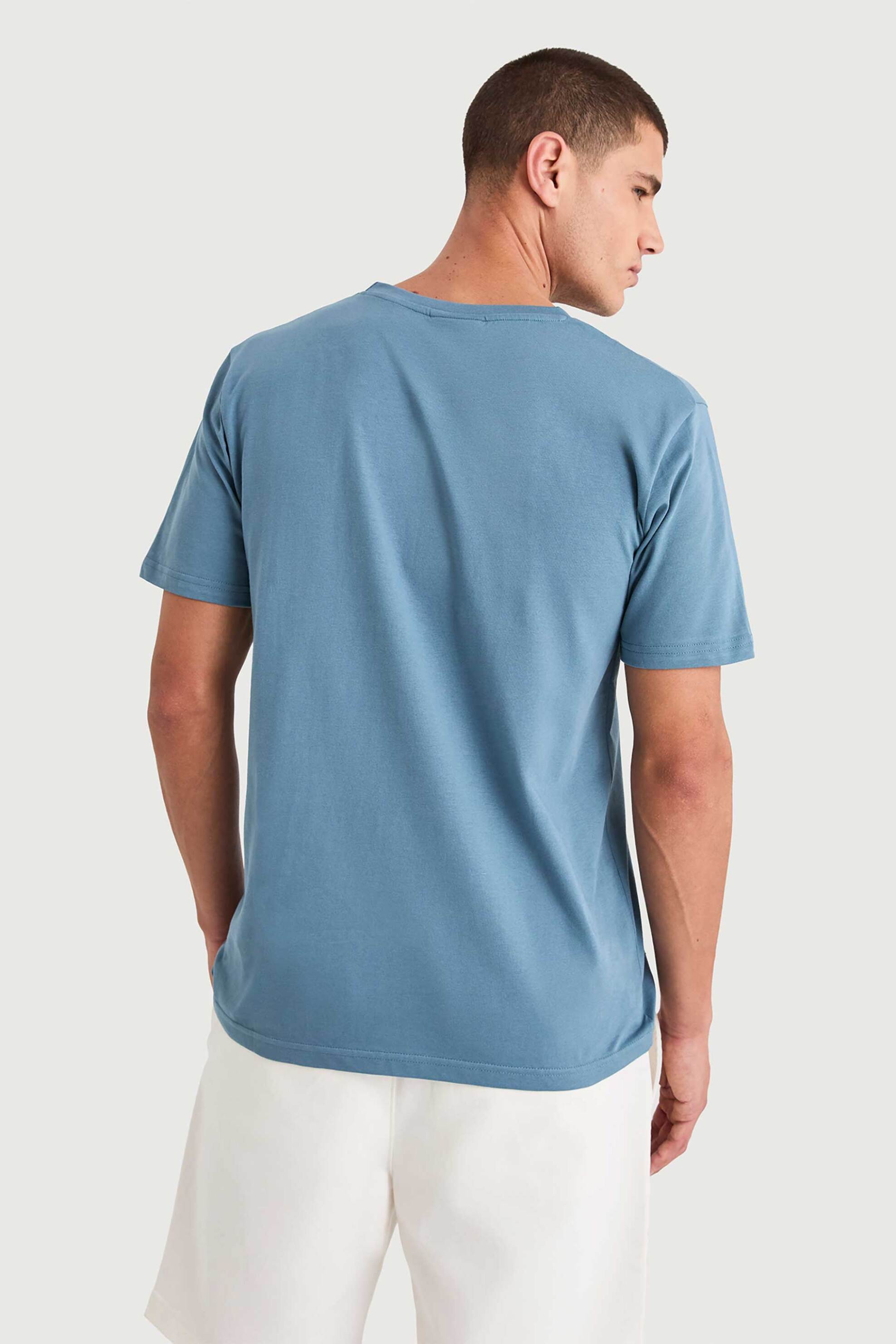 Nautica Ανδρικό T-Shirt με Graphic Print Mosa - N1V03976 Μπλε Ανοιχτό