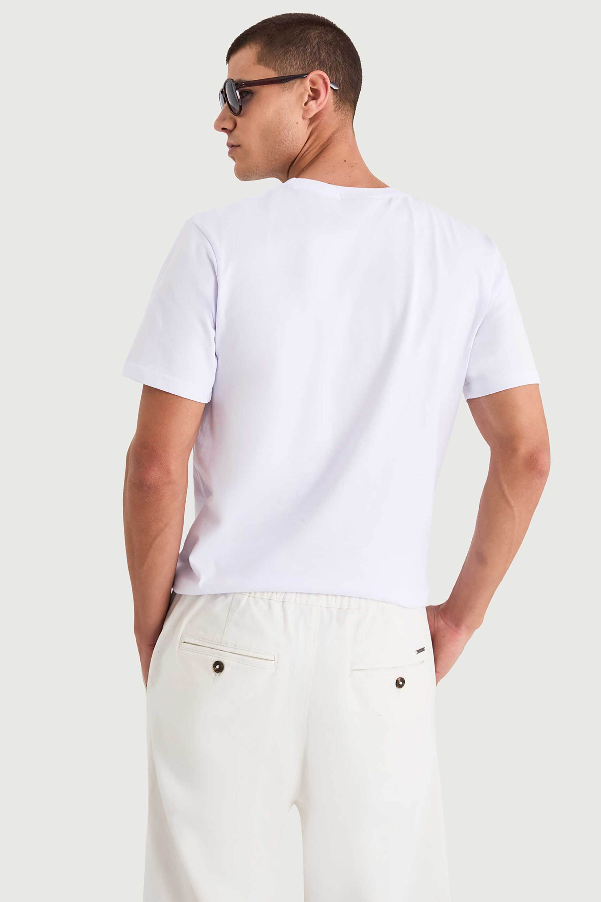 Nautica Ανδρικό T-Shirt με Graphic Print Mosa - N1V03976 Λευκό