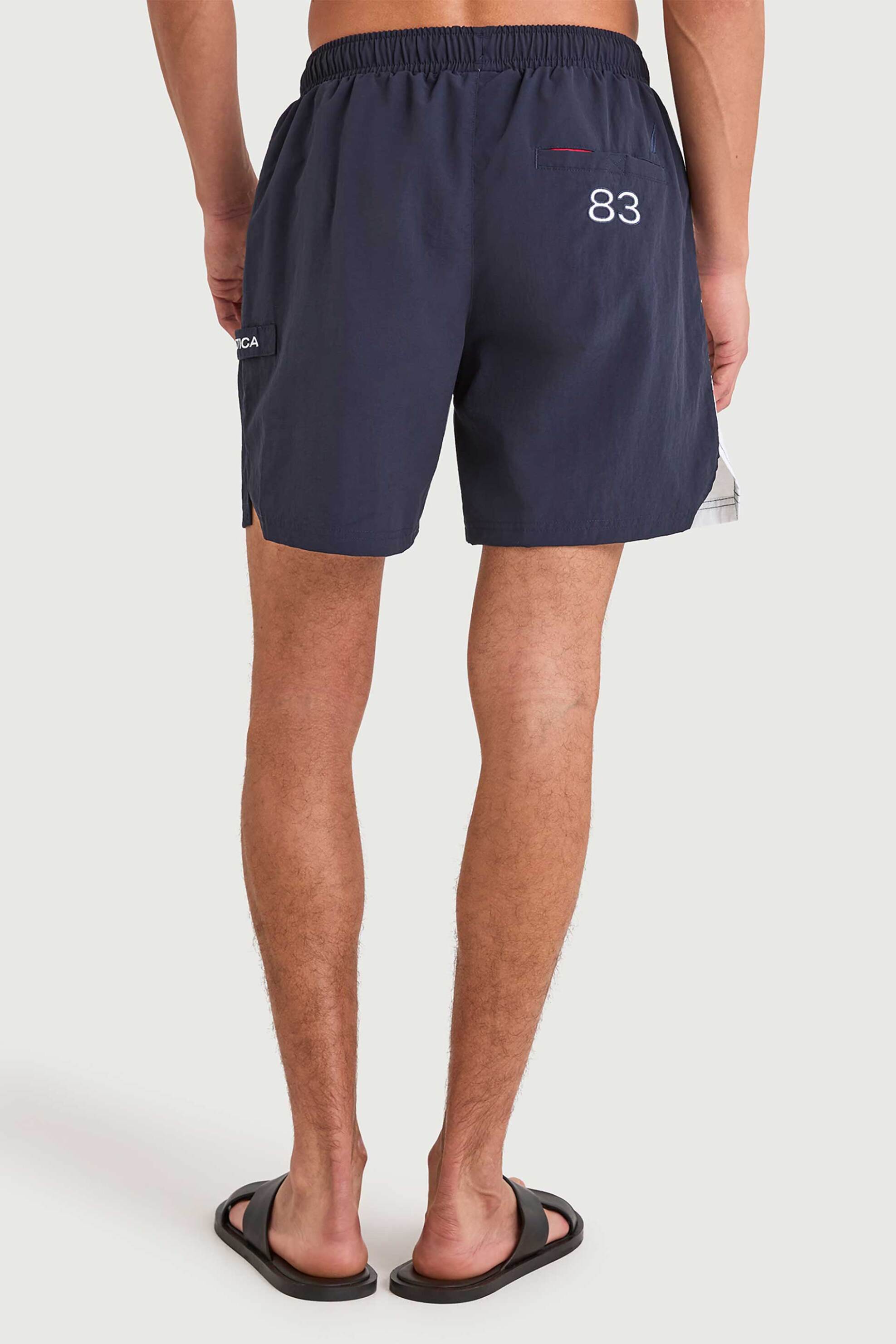 Nautica Ανδρικό Μαγιό Σορτς με Λογότυπο Fenicks - N1V03997 Μπλε Σκούρο