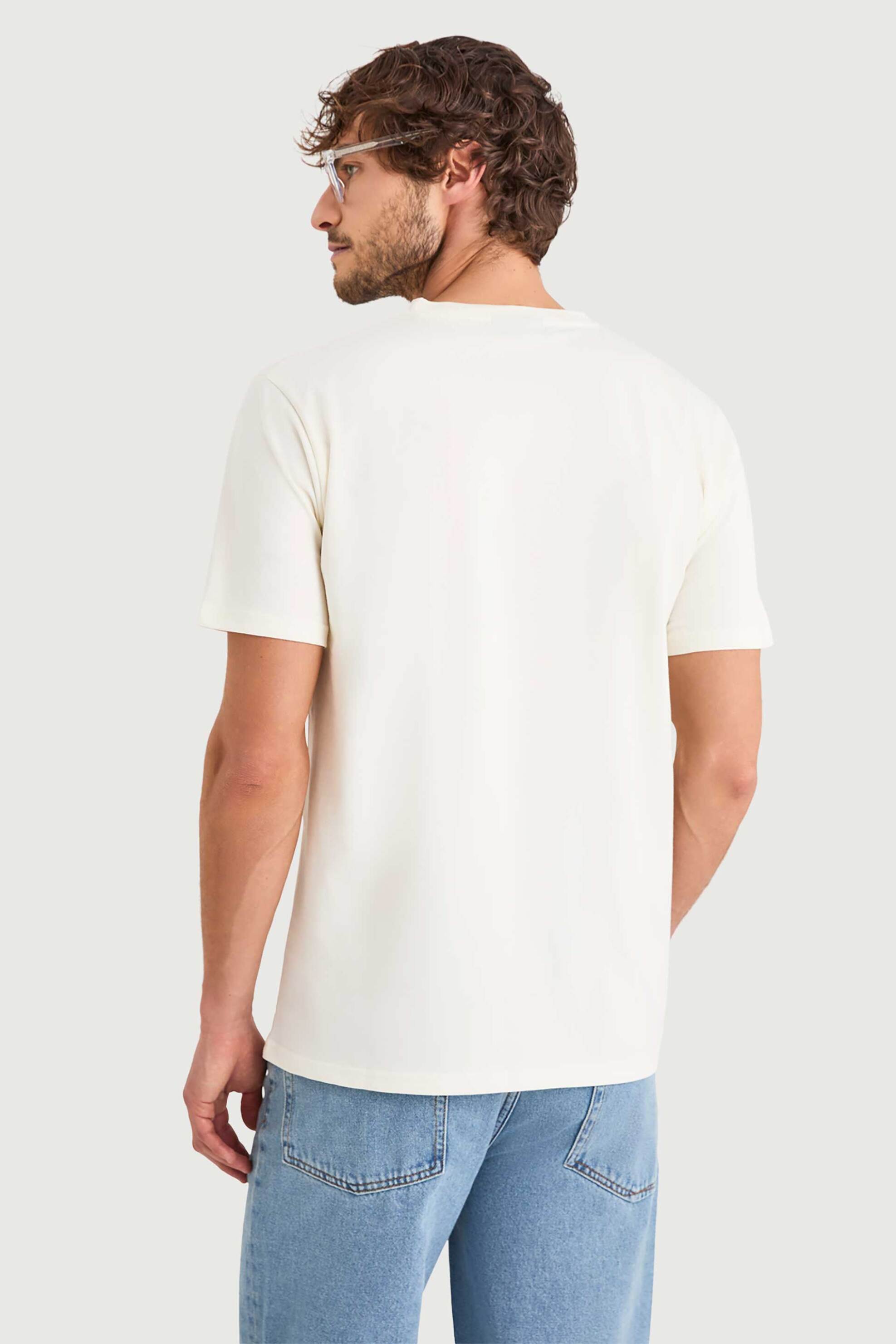 Nautica Ανδρικό T-Shirt με Graphic Print Medway - N1V04019 Κρέμ