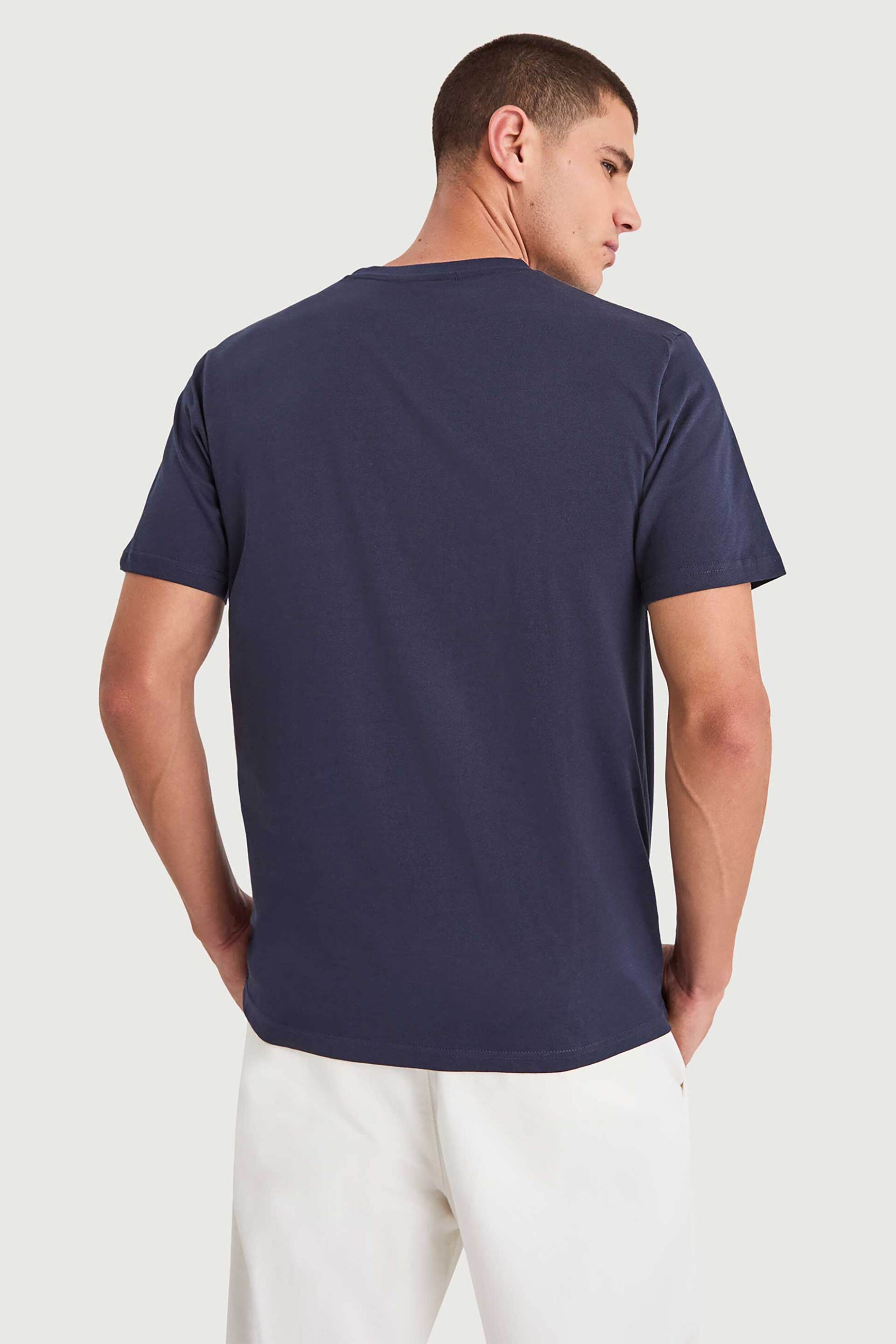 Nautica Ανδρικό T-Shirt με Graphic Print Tay - N1V04028 Μπλε Σκούρο