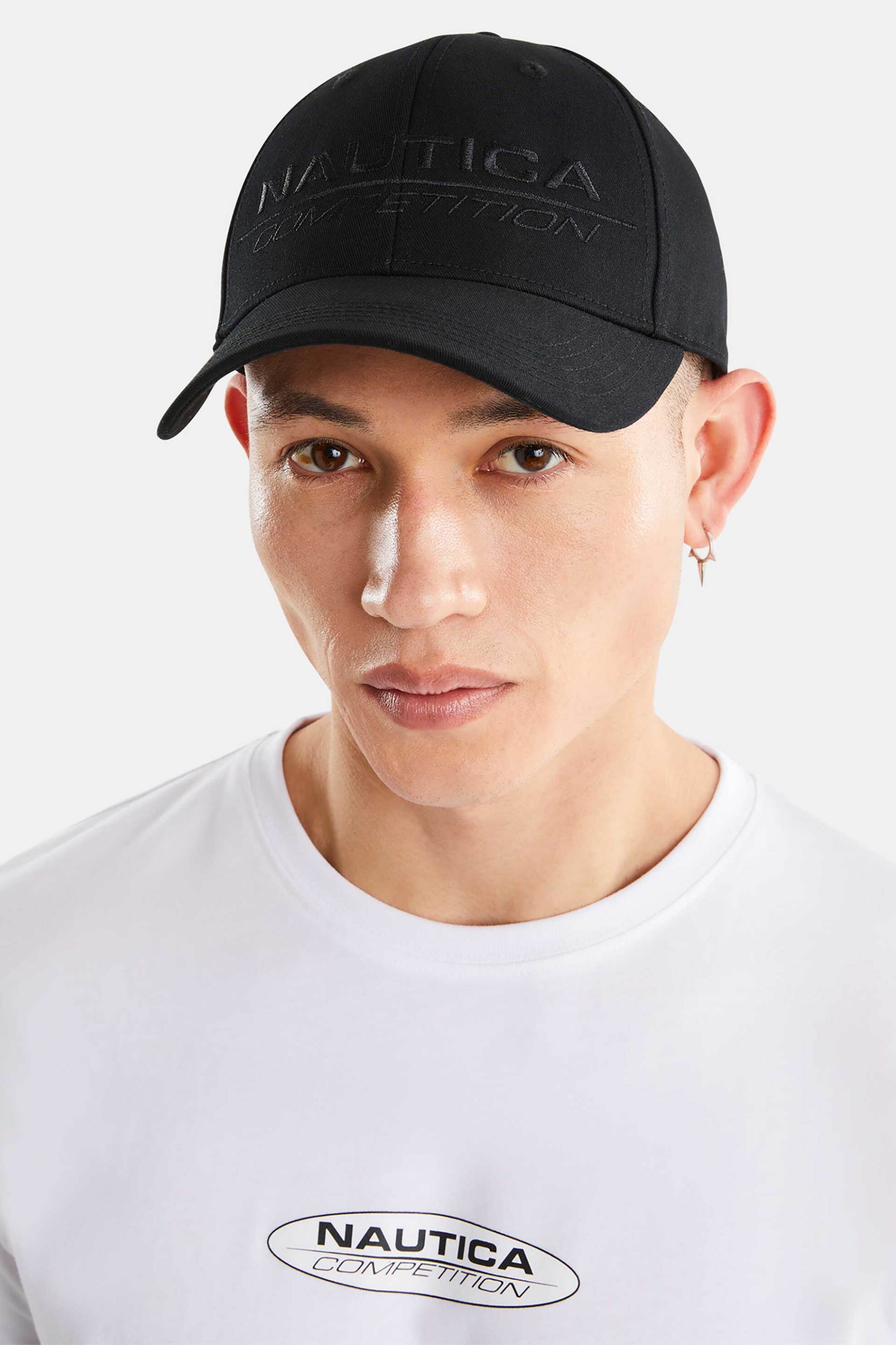 Nautica ανδρικό καπέλο με tone-on-tone κεντημένο λογότυπο - N7AP2410 Μαύρο