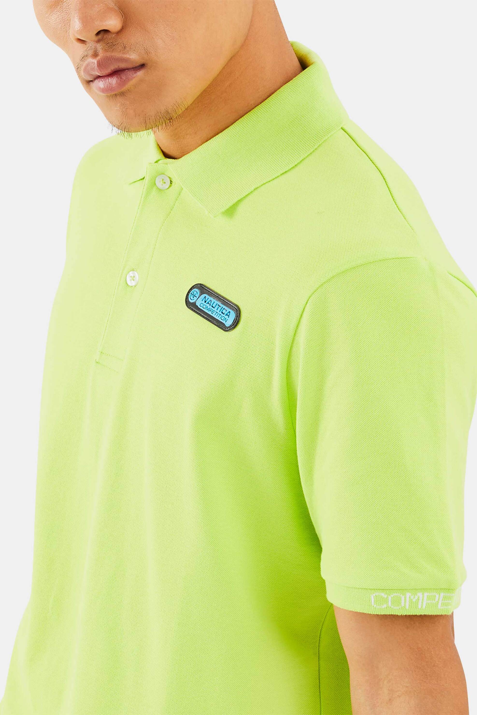 Nautica Ανδρική Πόλο Μπλούζα με Logo Patch - N7M01365 Κίτρινο