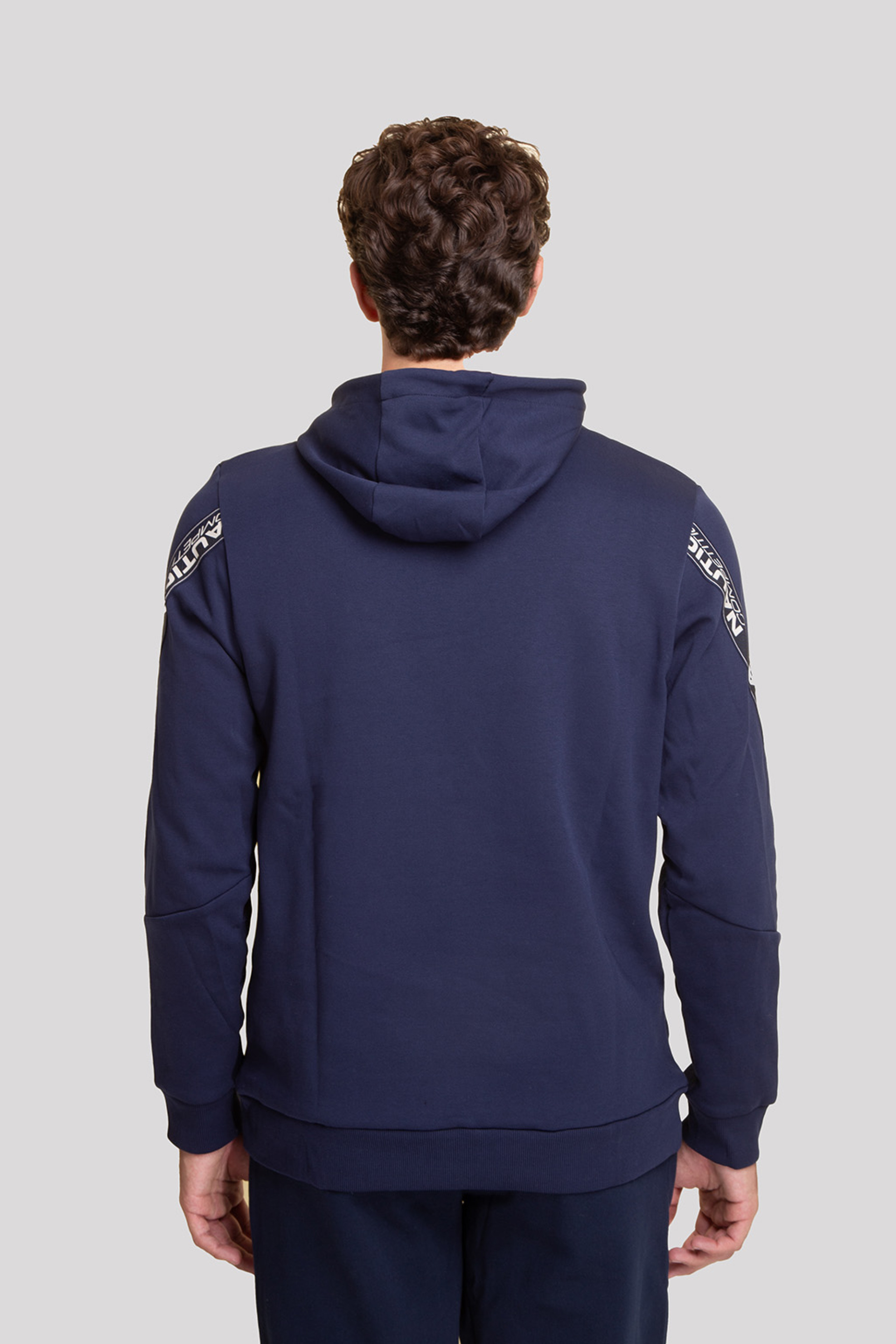 Nautica ανδρική μπλούζα φούτερ με κουκούλα και λογότυπο - N7P02131 Μπλε Σκούρο φωτογραφία