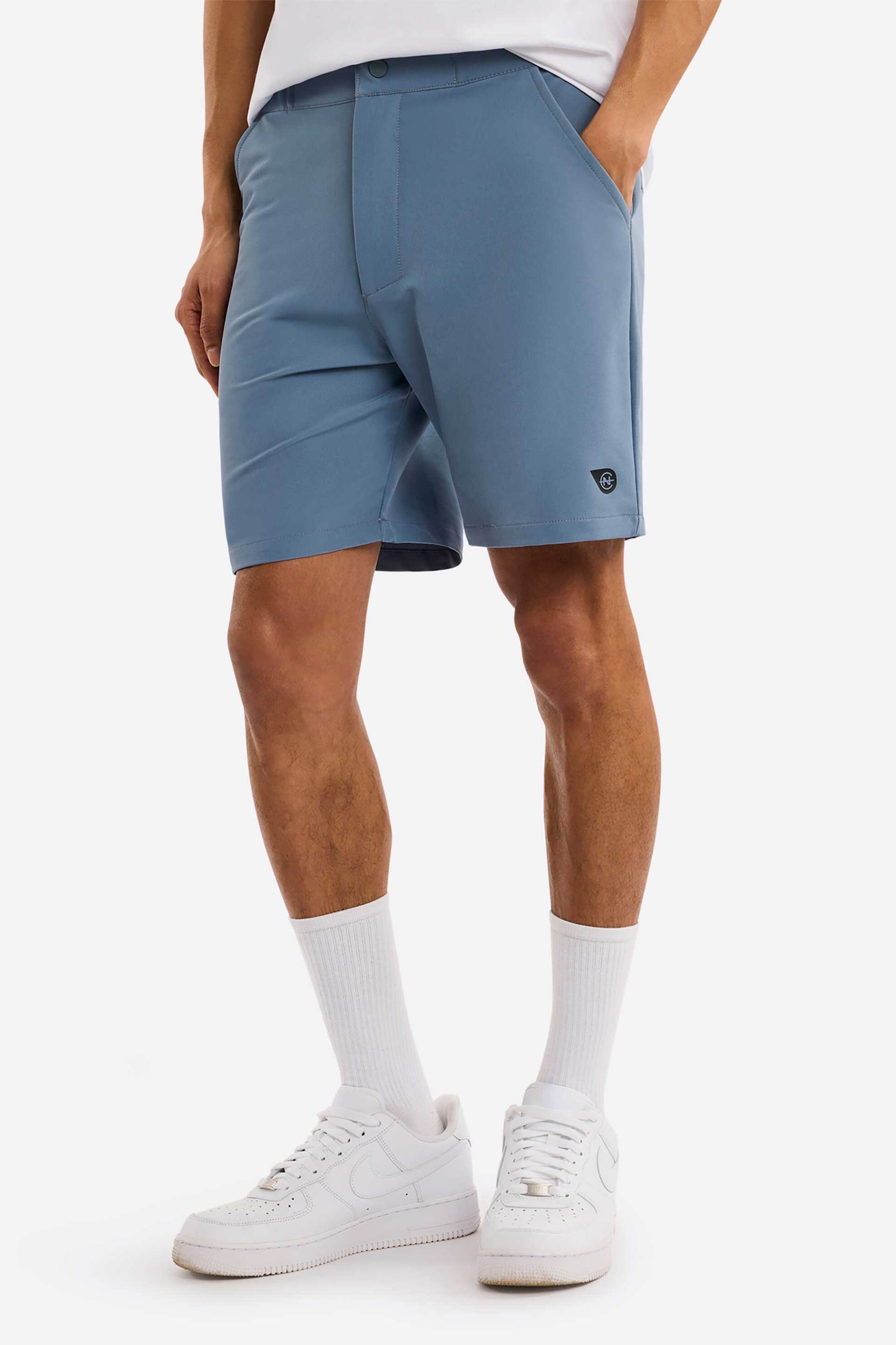 Nautica ανδρική βερμούδα με contrast logo Regular Fit "Summerhill" - N7R02869 Γκρι Γαλάζιο φωτογραφία