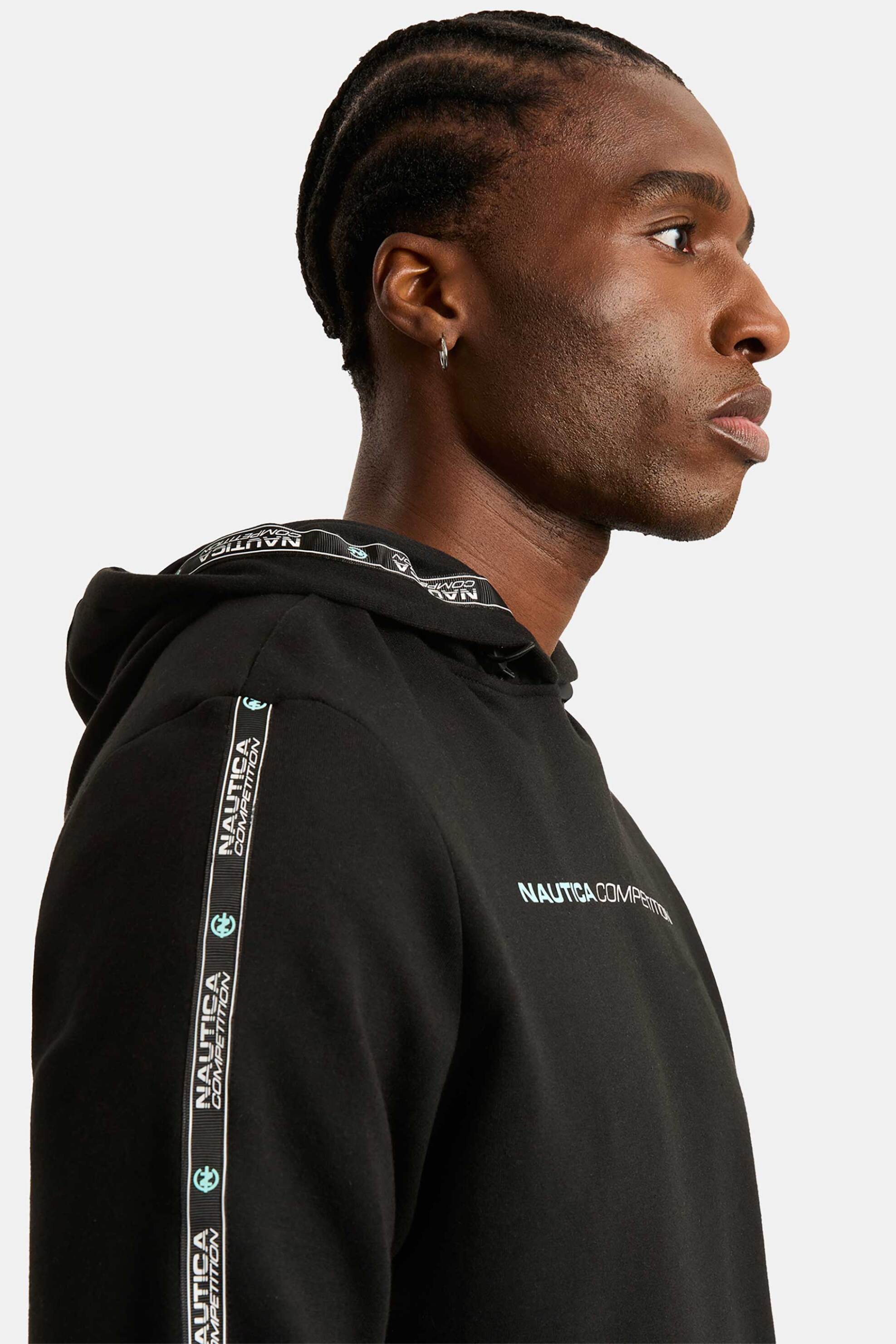 Nautica ανδρική μπλούζα φούτερ με κουκούλα και λογότυπο "Benner" - N7S03367 Μαύρο φωτογραφία