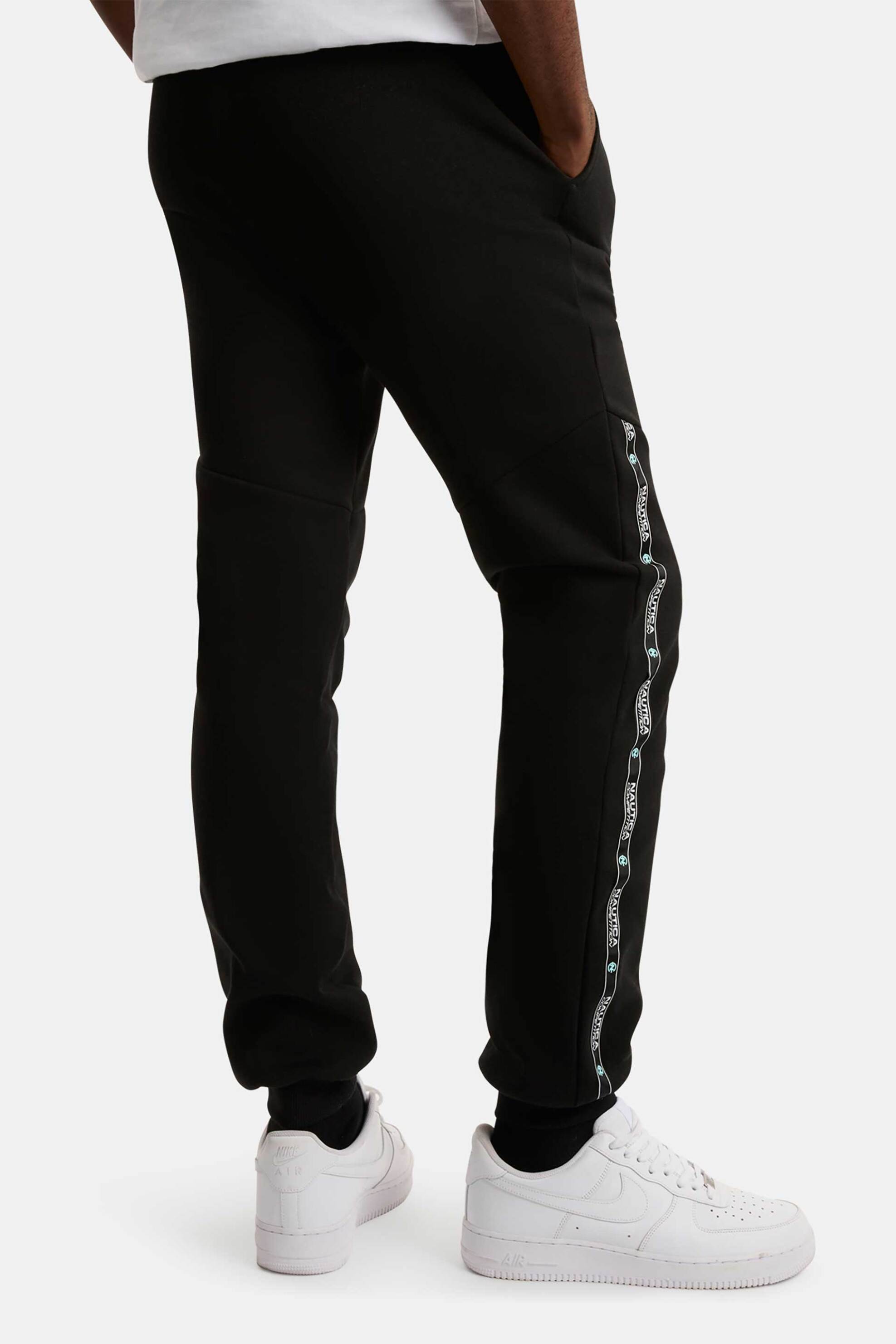 Nautica ανδρικό παντελόνι φόρμας με logo tape "Ecommott" - N7S03392 Μαύρο φωτογραφία