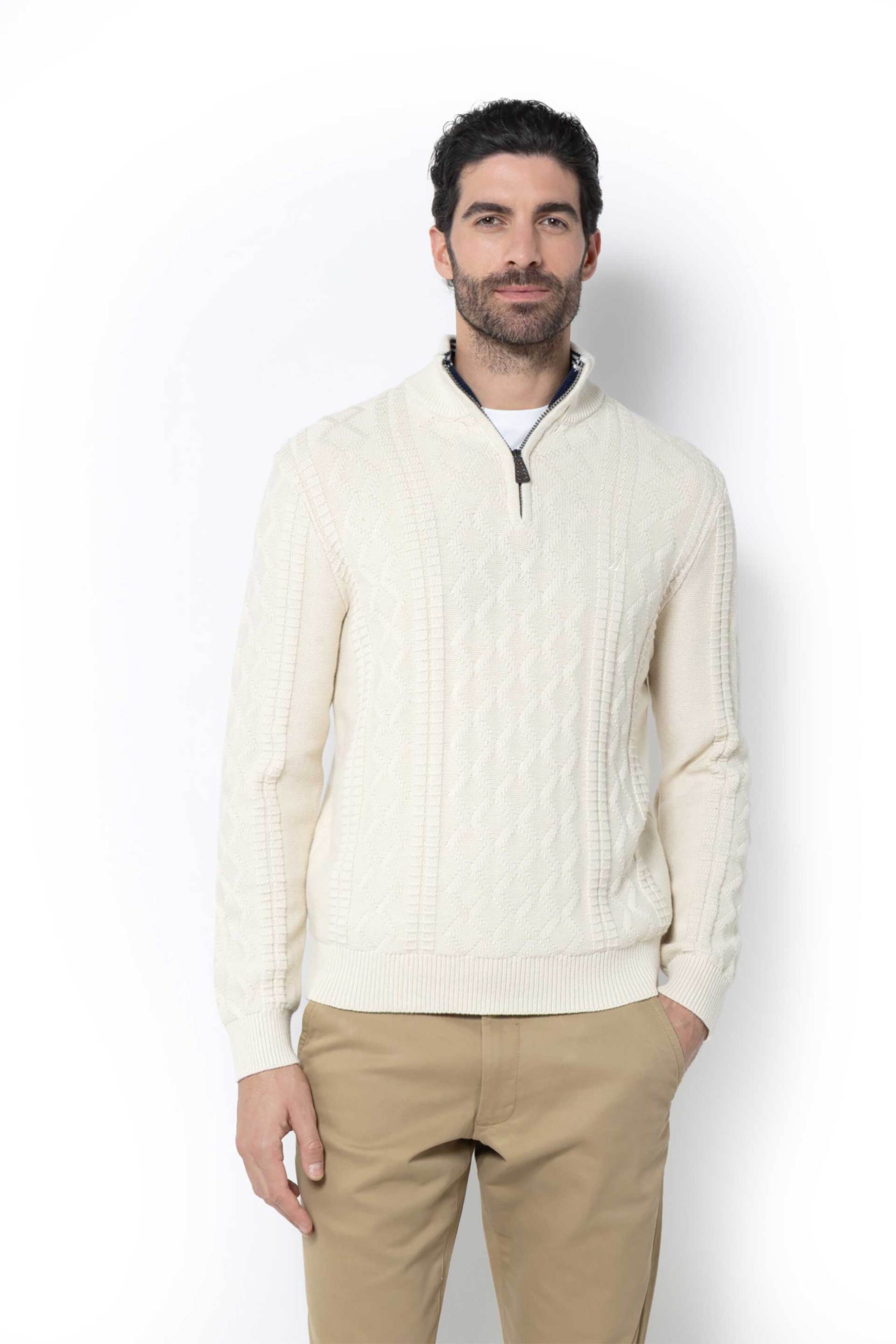 Ανδρικά πουλόβερ nautica σε εκρου