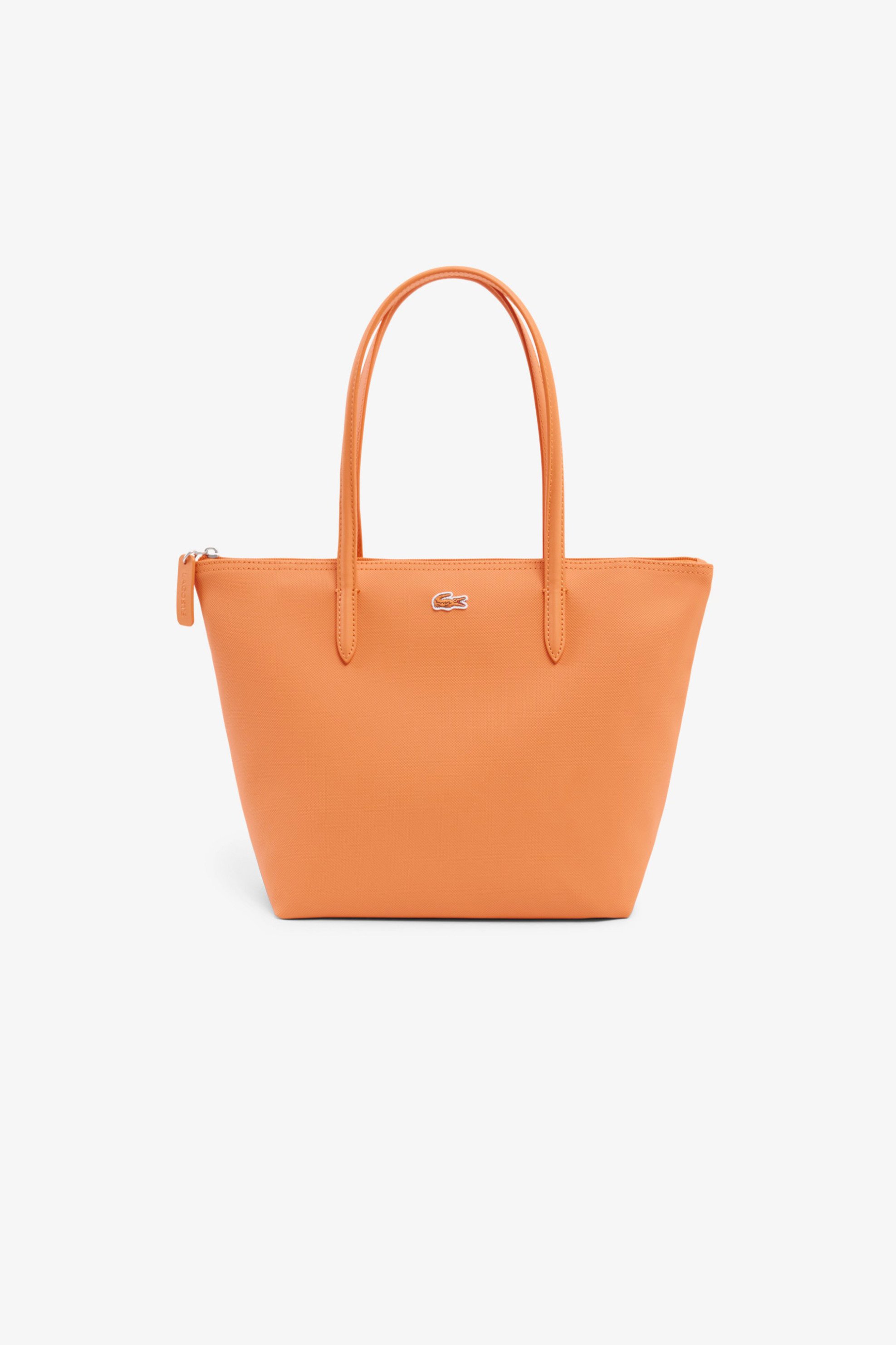 Lacoste γυναικεία τσάντα tote πικέ με λογότυπο "Small Concept L.12.12" - NF2037PK Πορτοκαλί
