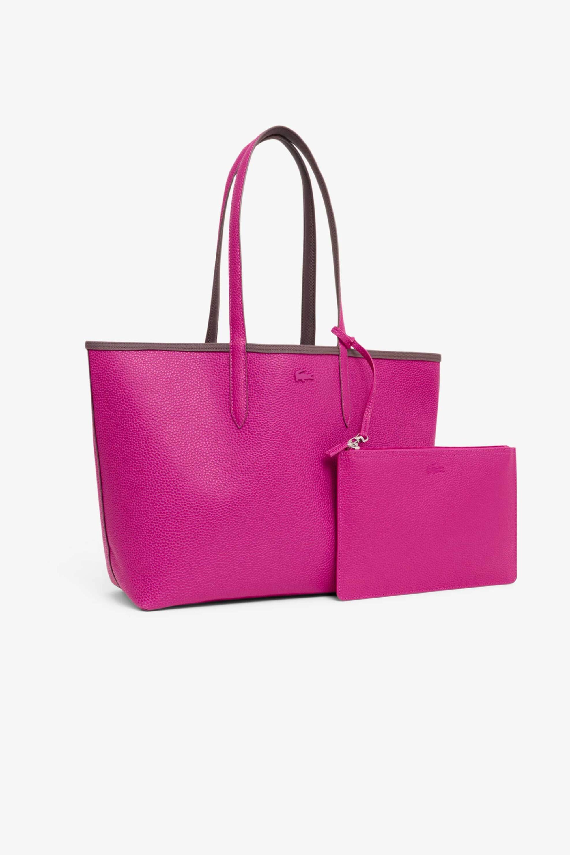 Lacoste γυναικεία τσάντα tote πικέ διπλής όψης με λογότυπο 