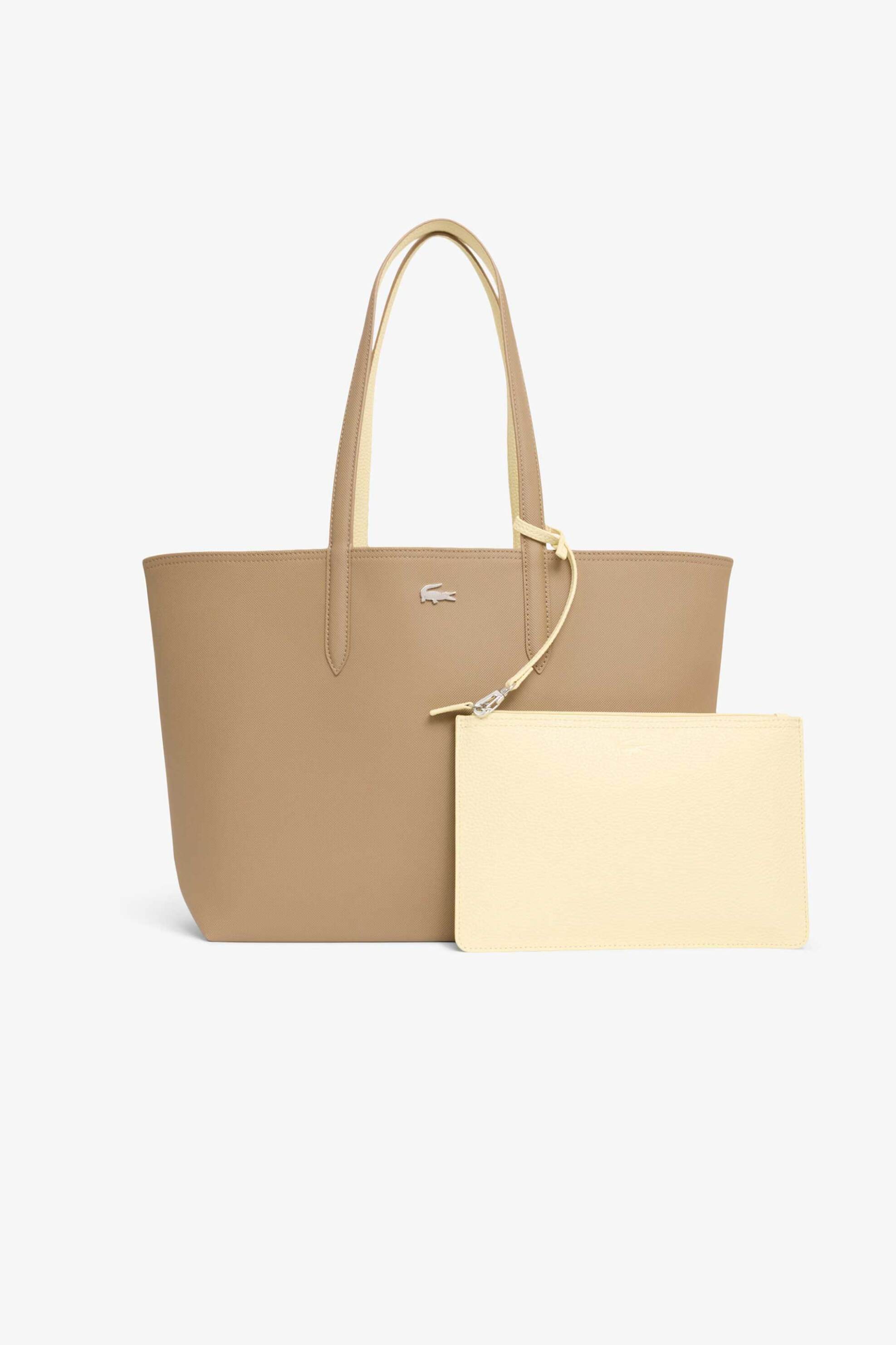 Lacoste γυναικεία τσάντα tote πικέ διπλής όψης με λογότυπο 
