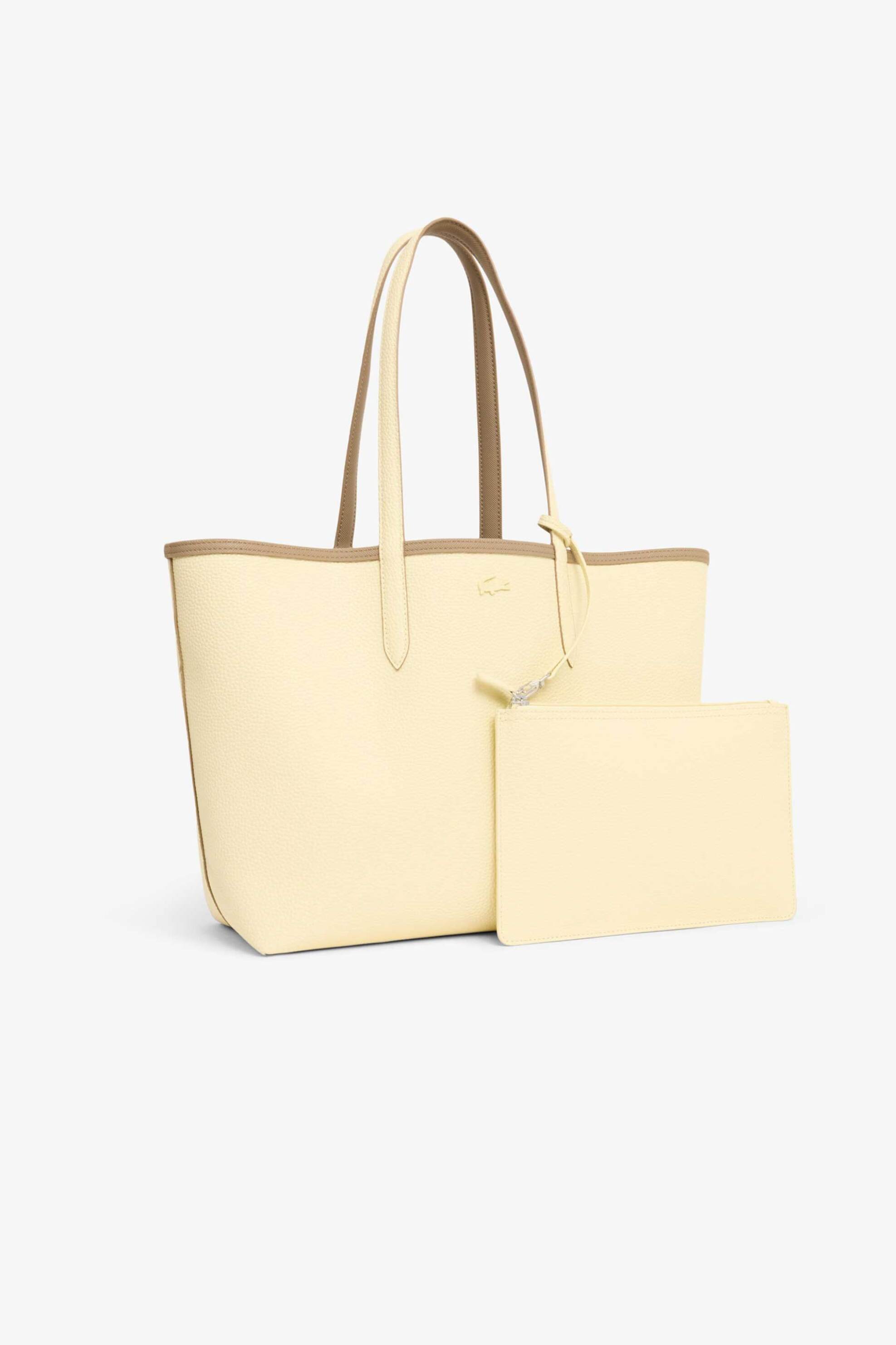 Lacoste γυναικεία τσάντα tote πικέ διπλής όψης με λογότυπο 