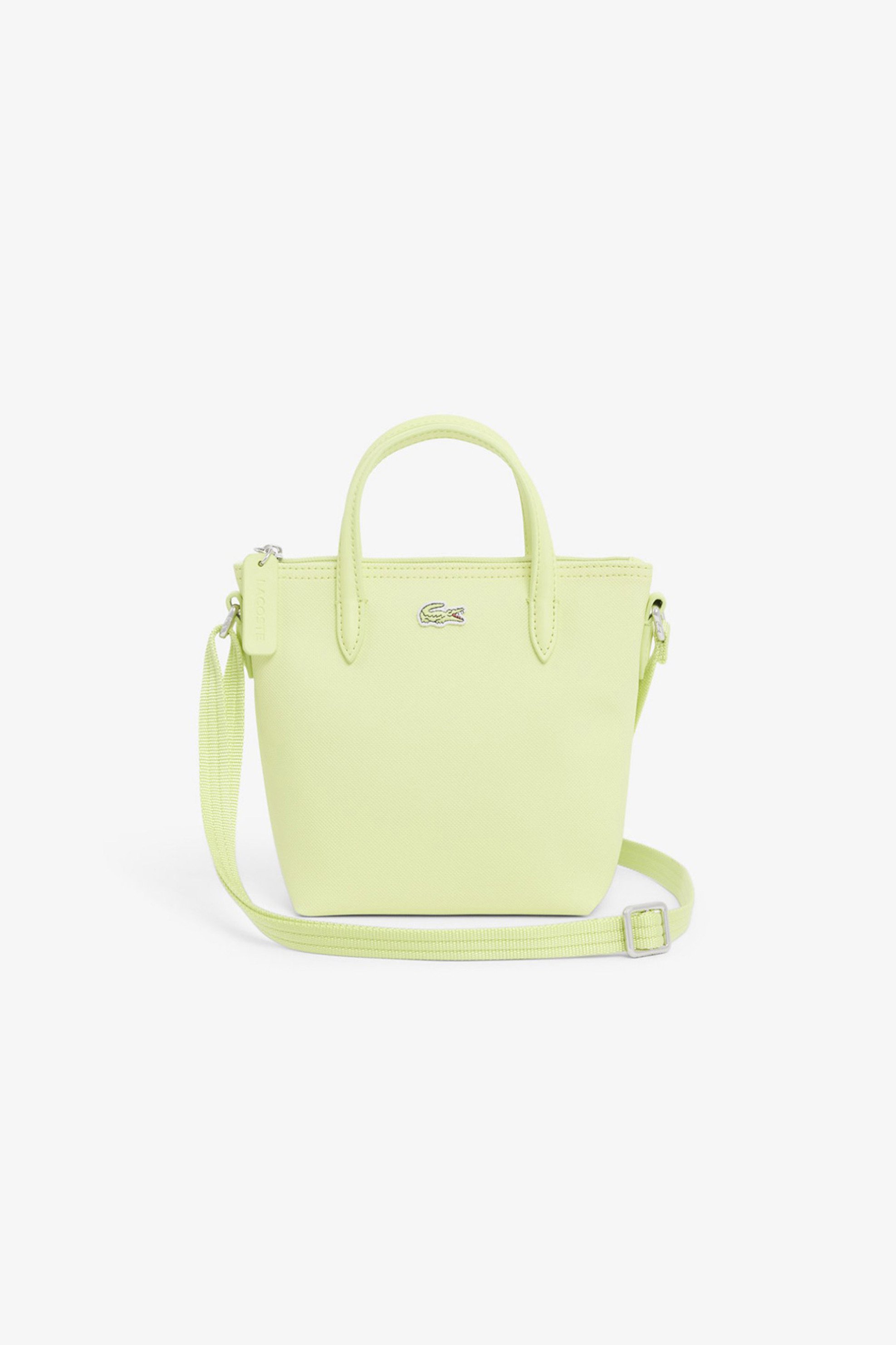Lacoste γυναικεία τσάντα tote πικέ με λογότυπο "Mini Concept L.12.12" - NF2609PK Κίτρινο Ανοιχτό