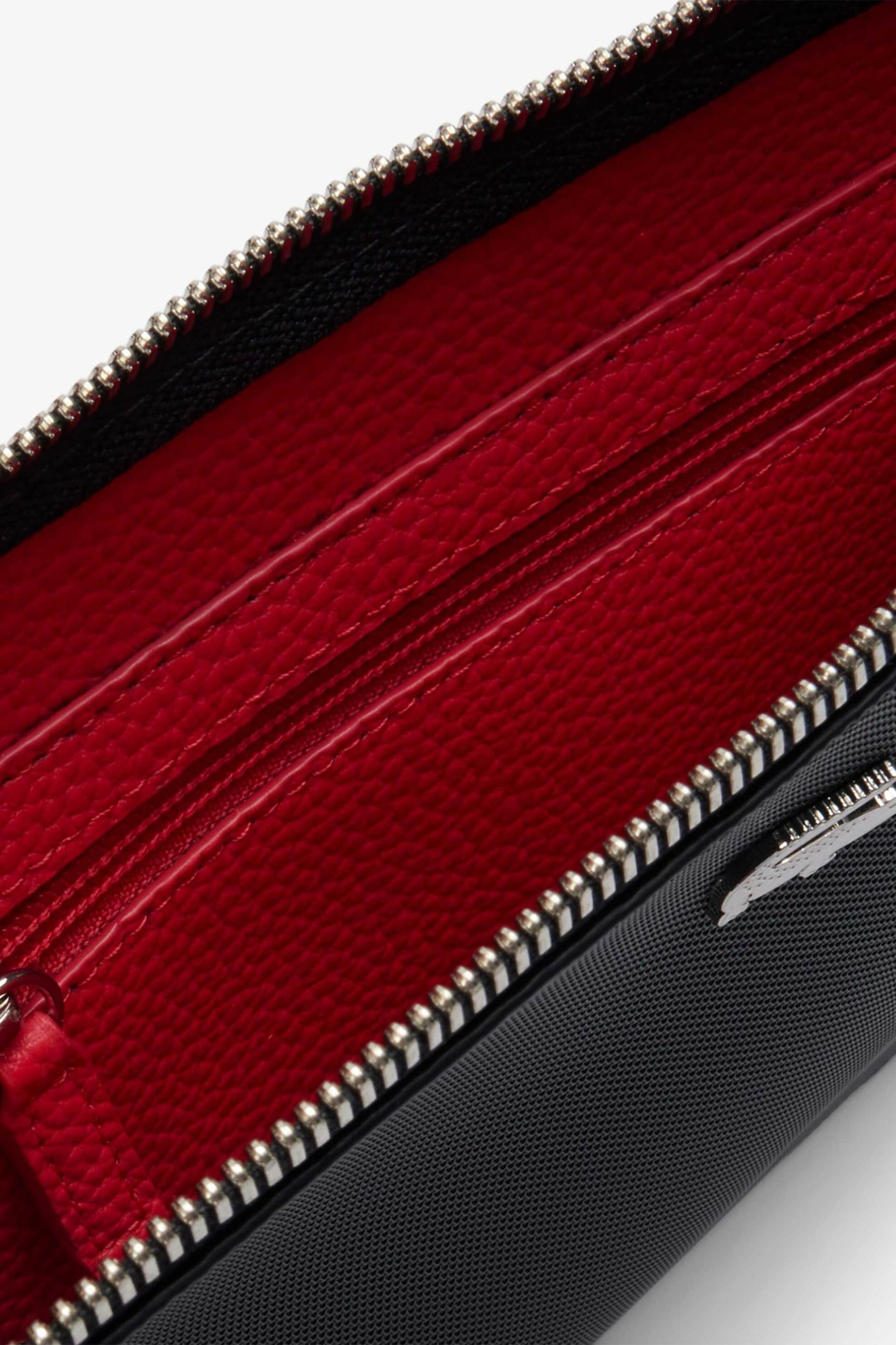 Lacoste γυναικείος φάκελος "Anna Coated Piqué" - NF2791AA Μαύρο - Κόκκινο φωτογραφία