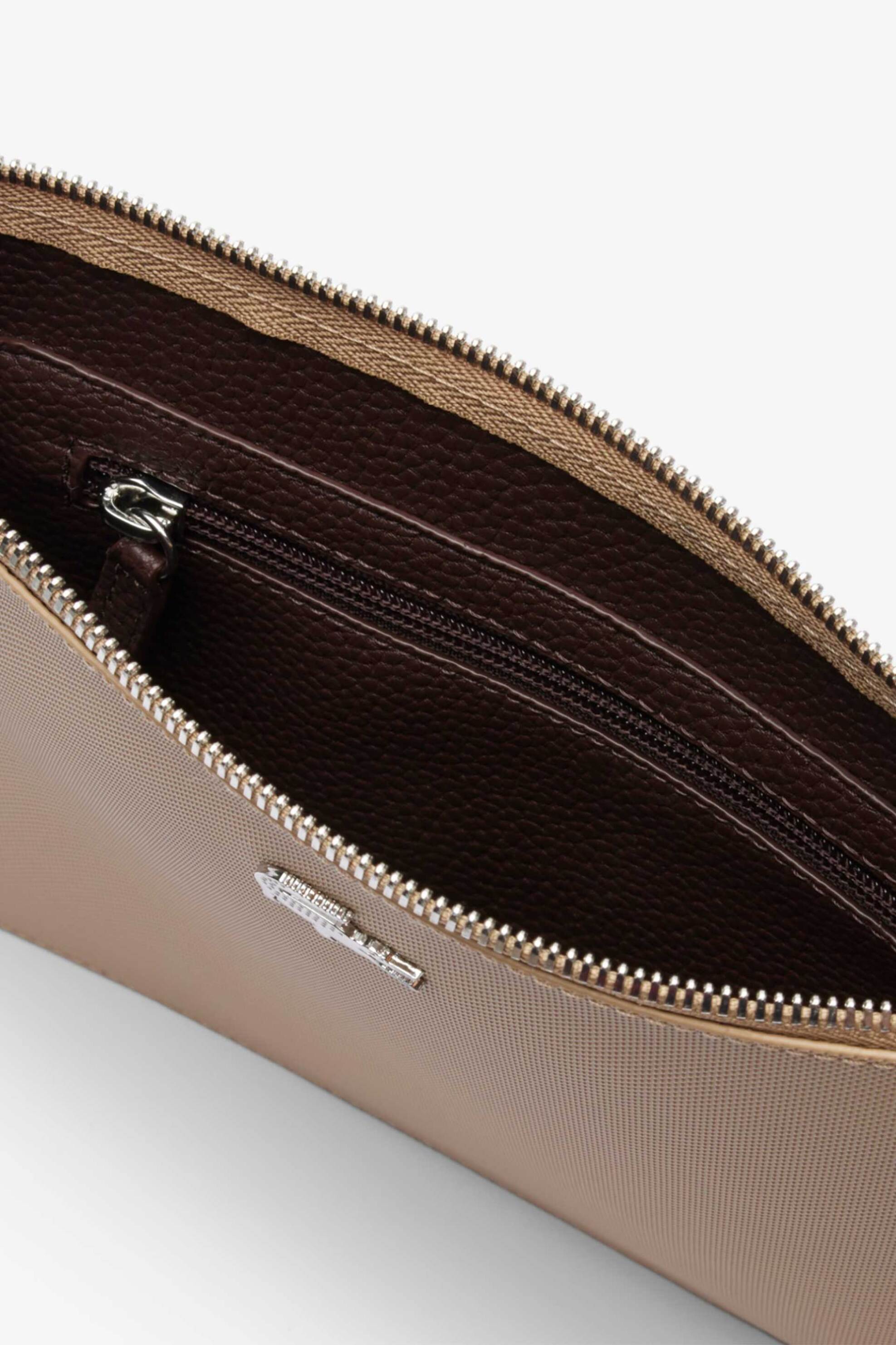 Lacoste γυναικείος φάκελος "Anna Coated Piqué" - NF2791AA Καφέ φωτογραφία