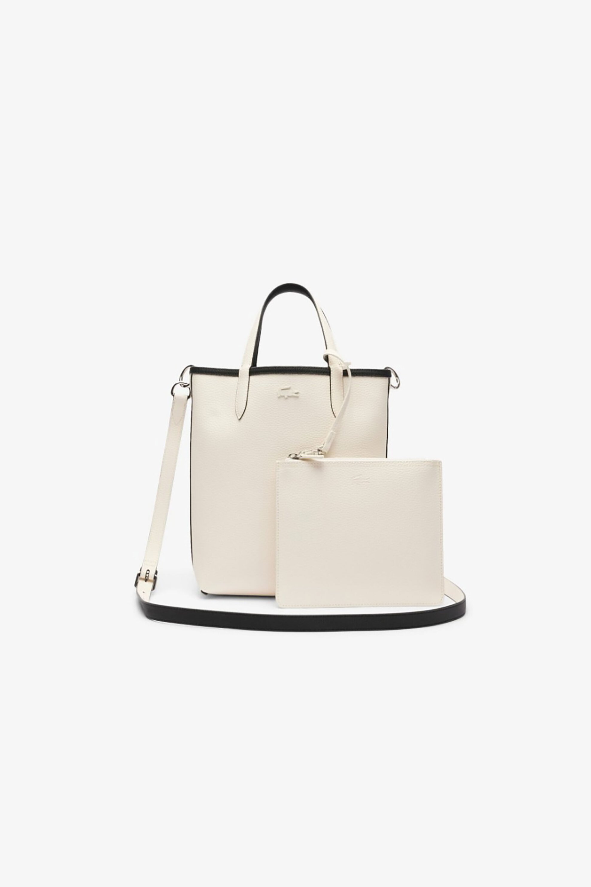 Lacoste γυναικεία crossbody τσάντα διπλής όψης "Anna Reversible Coated Canvas " - NF2991AA Ασπρόμαυρο φωτογραφία