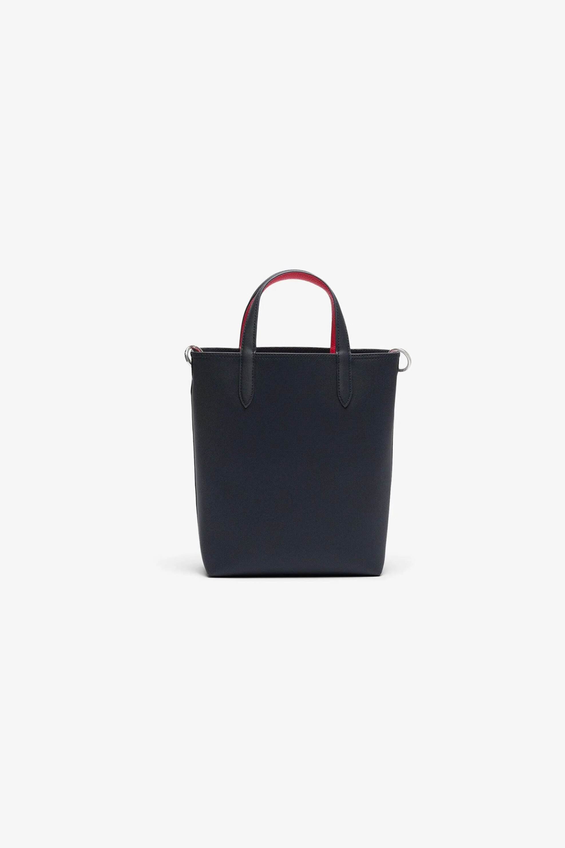 Lacoste γυναικεία crossbody τσάντα διπλής όψης "Anna Reversible Coated Canvas " - NF2991AA Μαύρο - Κόκκινο φωτογραφία