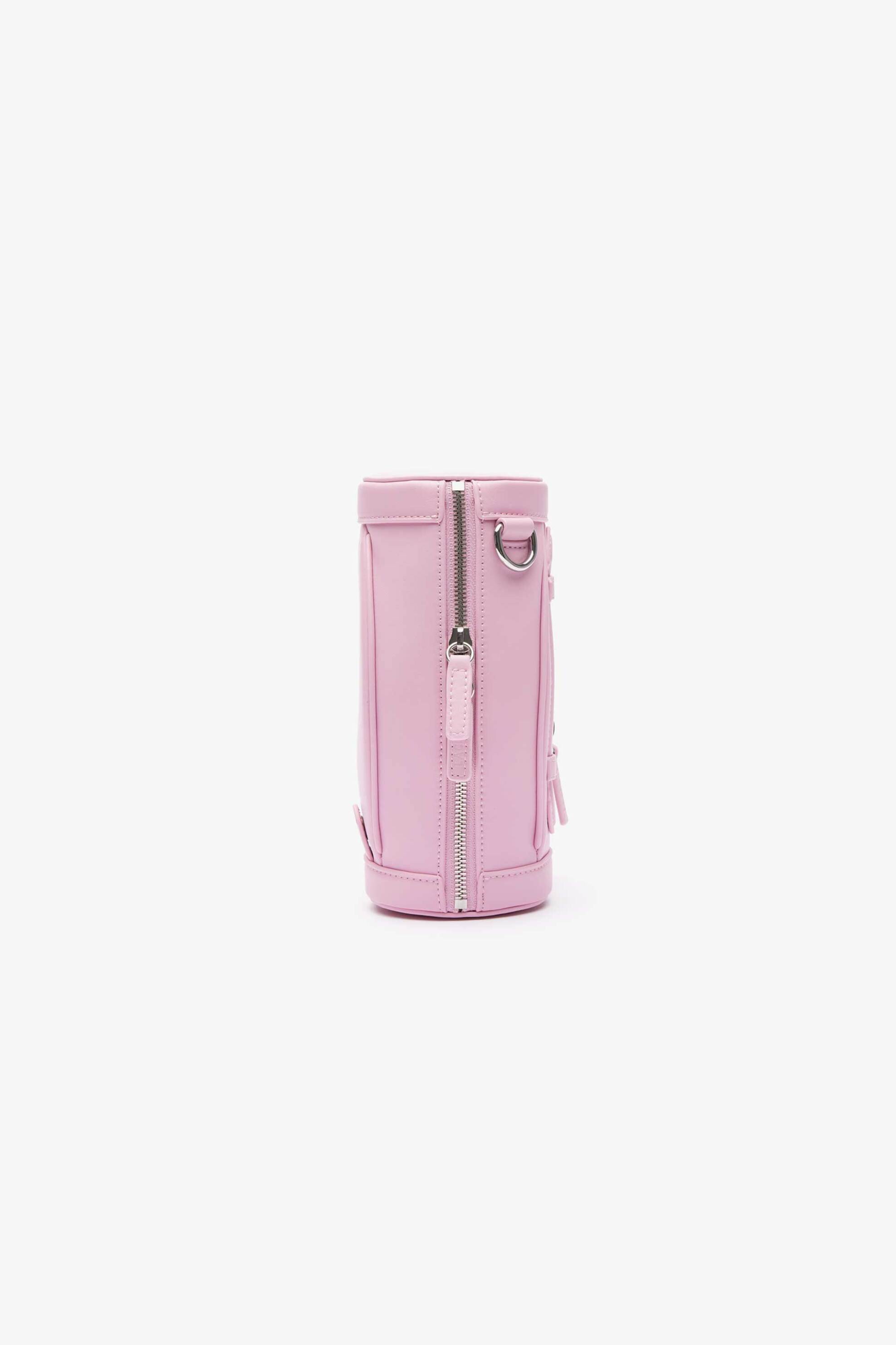 Lacoste Unisex Τσάντα Crossbody Μονόχρωμη με Ανάγλυφη Λεπτομέρεια - Nf4616Md Ροζ