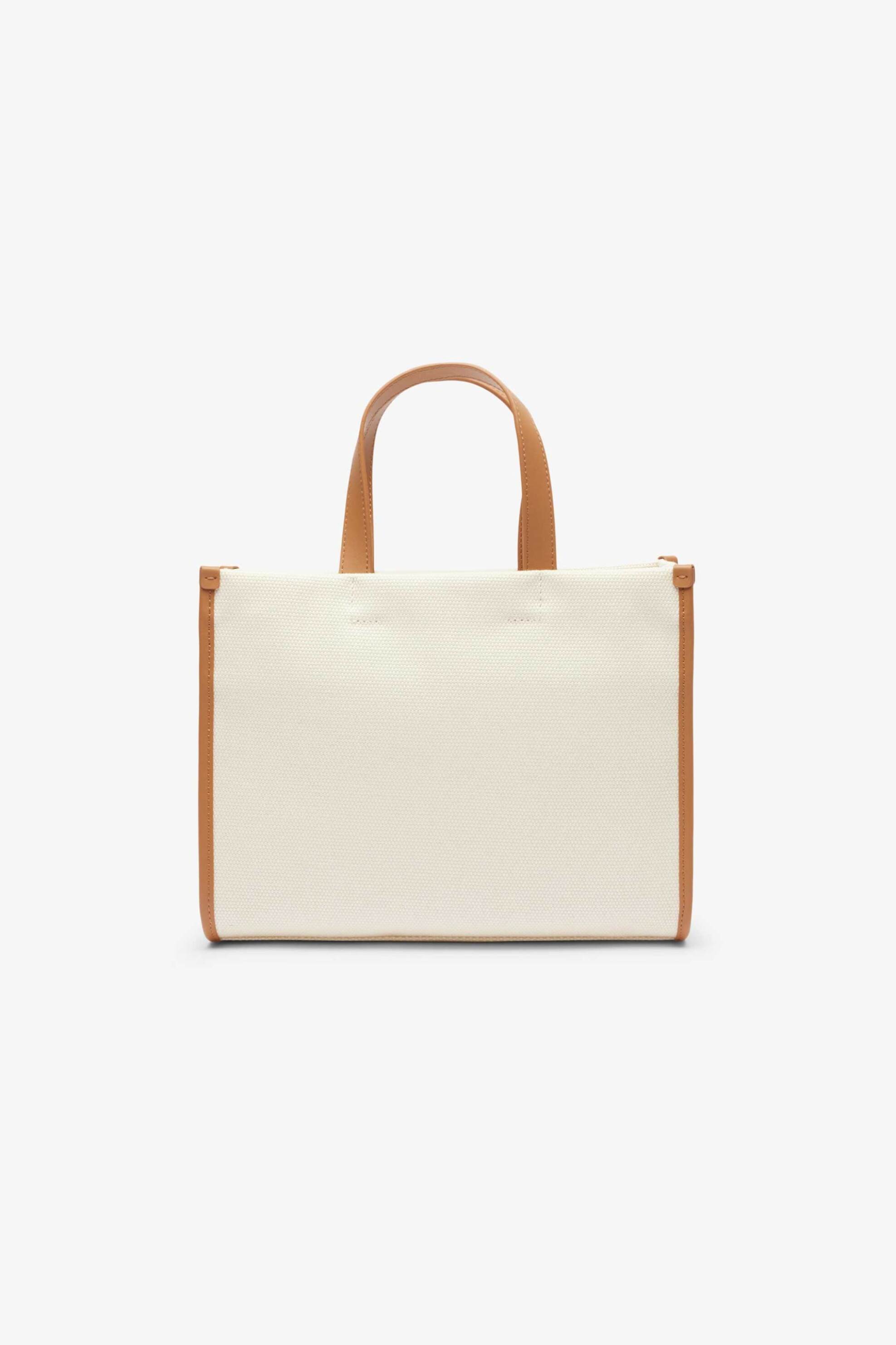 Lacoste Γυναικεία Τσάντα Tote Canvas με Λογότυπο Small Heritage - Nf4641Td Εκρού