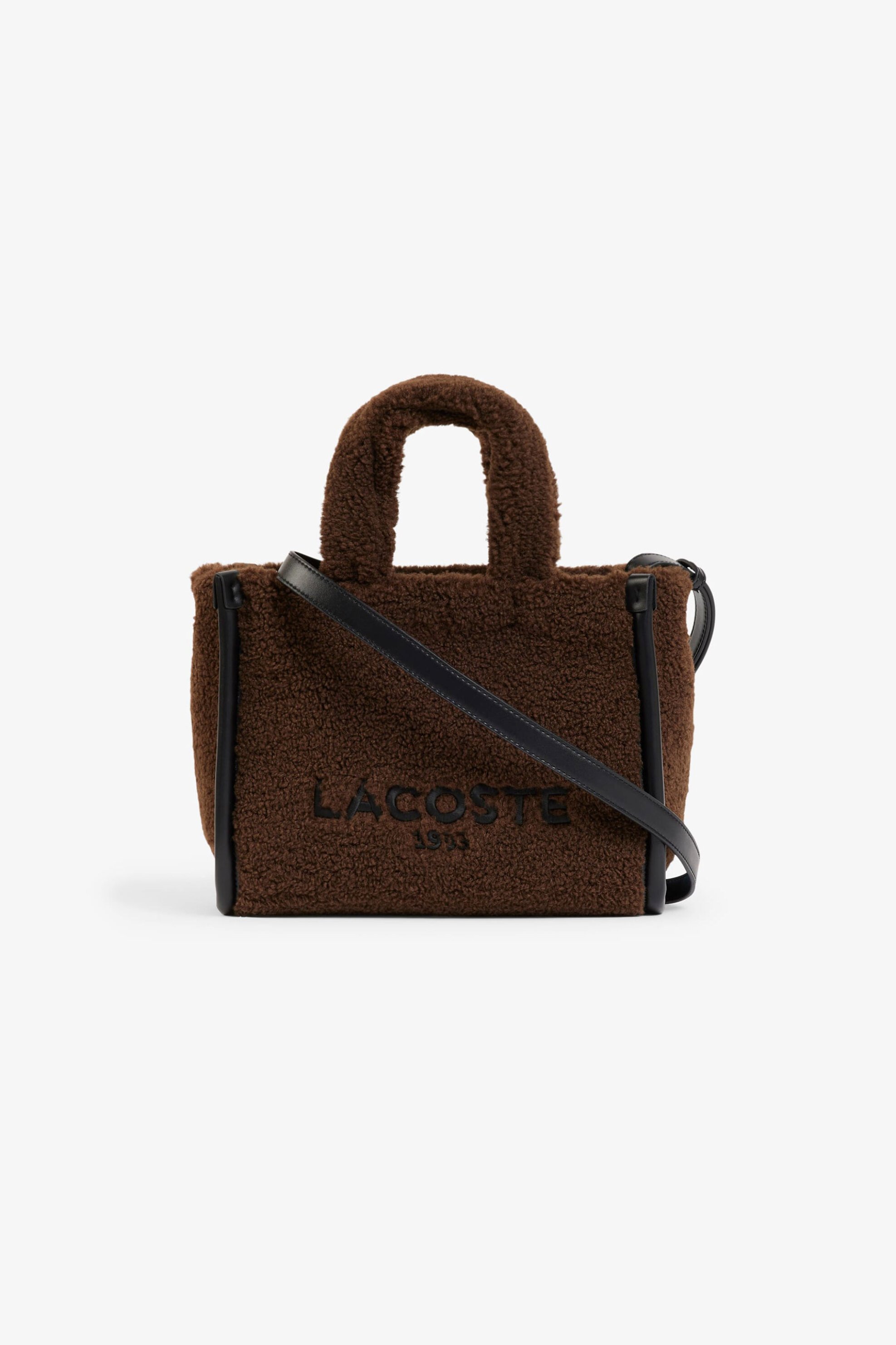 LACOSTE Lacoste γυναικεία μπουκλέ τσάντα tote "Small Heritage" - NF5116HX Καφέ Σκούρο